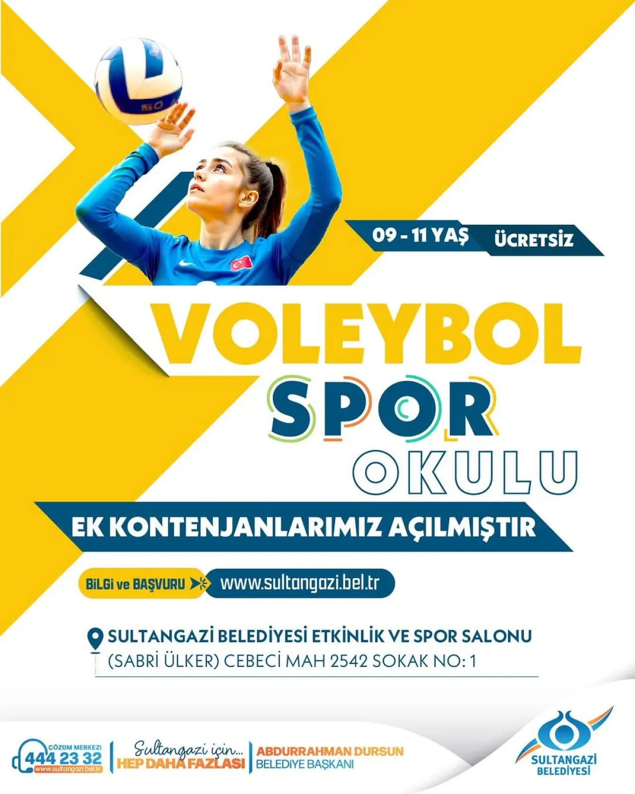 Sultangazi'de 9-11 Yaş Grubu Çocuklar İçin Ücretsiz Voleybol Spor Okulu Sultangazi'de 9-11 Yaş Grubu Çocuklar İçin Ücretsiz Voleybol Spor Okulu