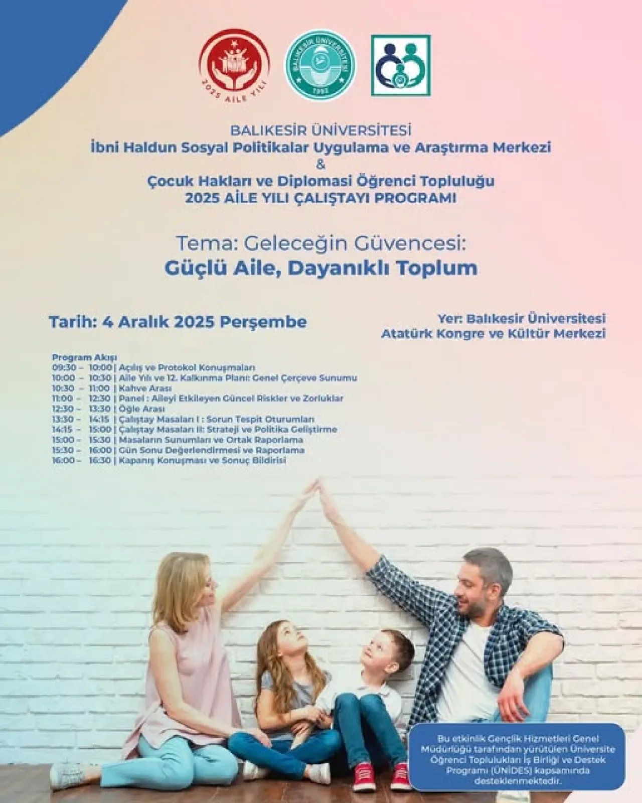 Balıkesir'de "Geleceğin Güvencesi: Güçlü Aile, Dayanıklı Toplum" Temalı Aile Yılı Çalıştayı Düzenlenecek Balıkesir'de "Geleceğin Güvencesi: Güçlü Aile, Dayanıklı Toplum" Temalı Aile Yılı Çalıştayı Düzenlenecek