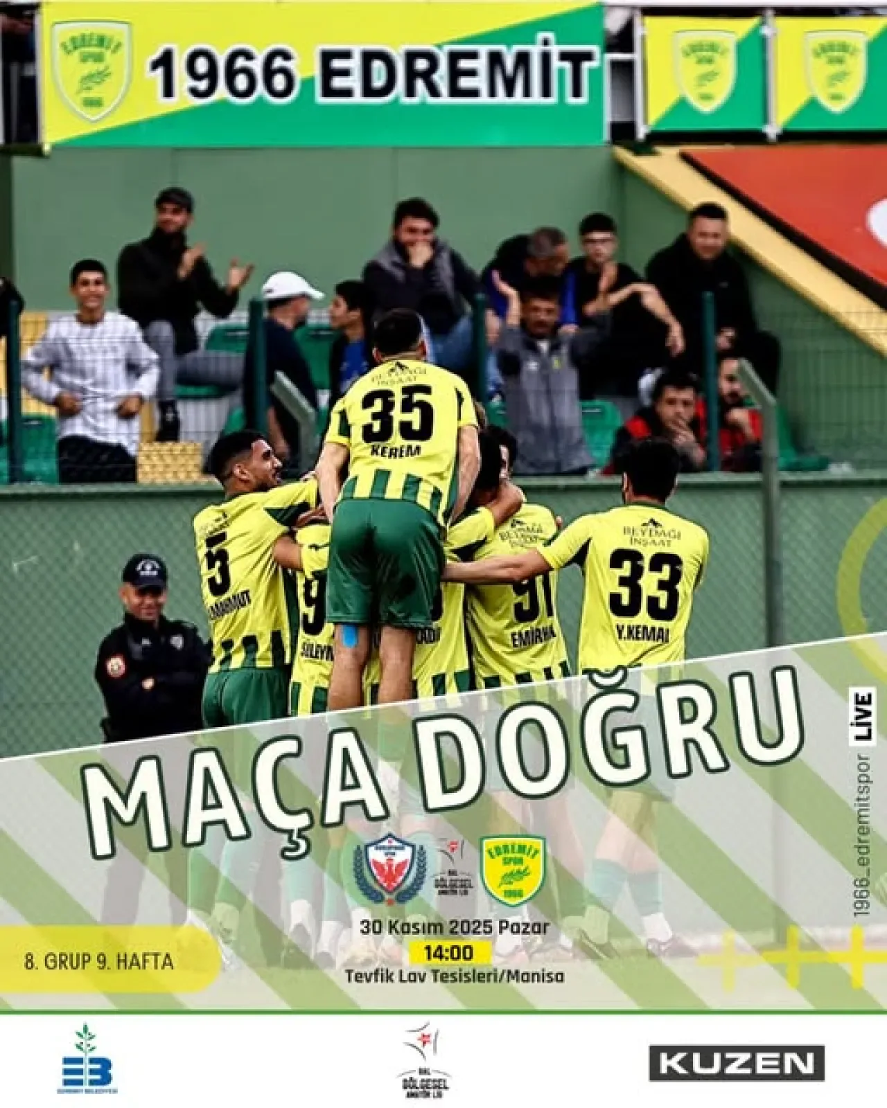 Edremitspor, Manisa'da Sahaya Çıkıyor: Bölgesel Amatör Lig'de Kritik Maç Edremitspor, Manisa'da Sahaya Çıkıyor: Bölgesel Amatör Lig'de Kritik Maç
