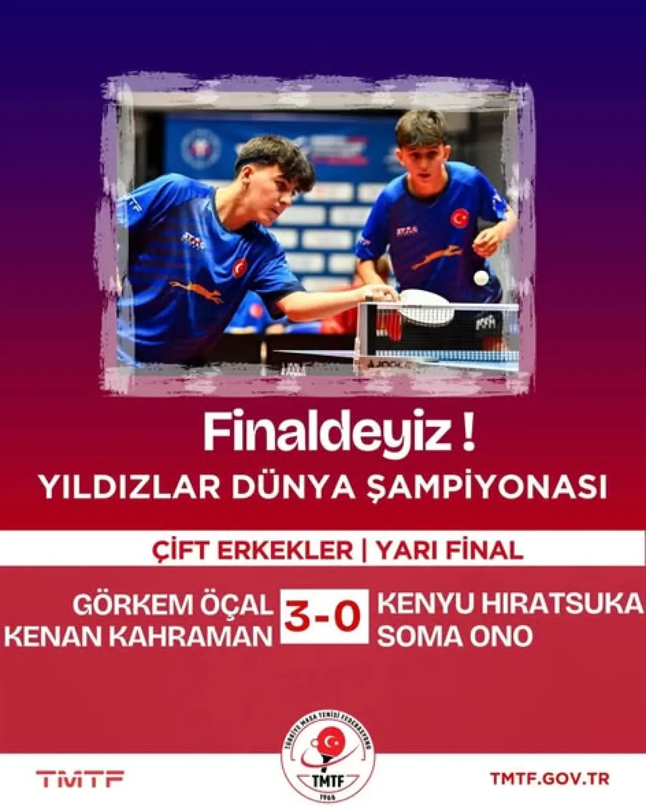 Türkiye, Masa Tenisi Yıldızlar Dünya Şampiyonası'nda Tarihi Bir Finale Ulaştı Türkiye, Masa Tenisi Yıldızlar Dünya Şampiyonası'nda Tarihi Bir Finale Ulaştı