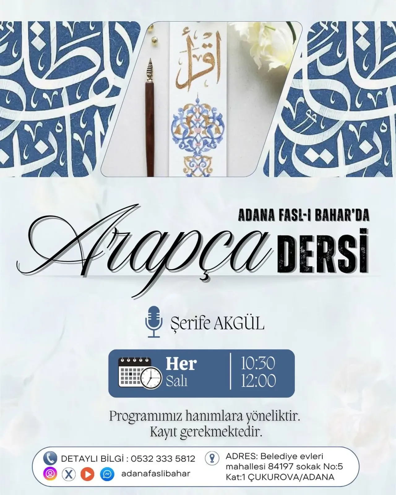 Adana'da Arapça Kursuna Yoğun Talep: Yeni Sınıf Açılıyor Adana'da Arapça Kursuna Yoğun Talep: Yeni Sınıf Açılıyor
