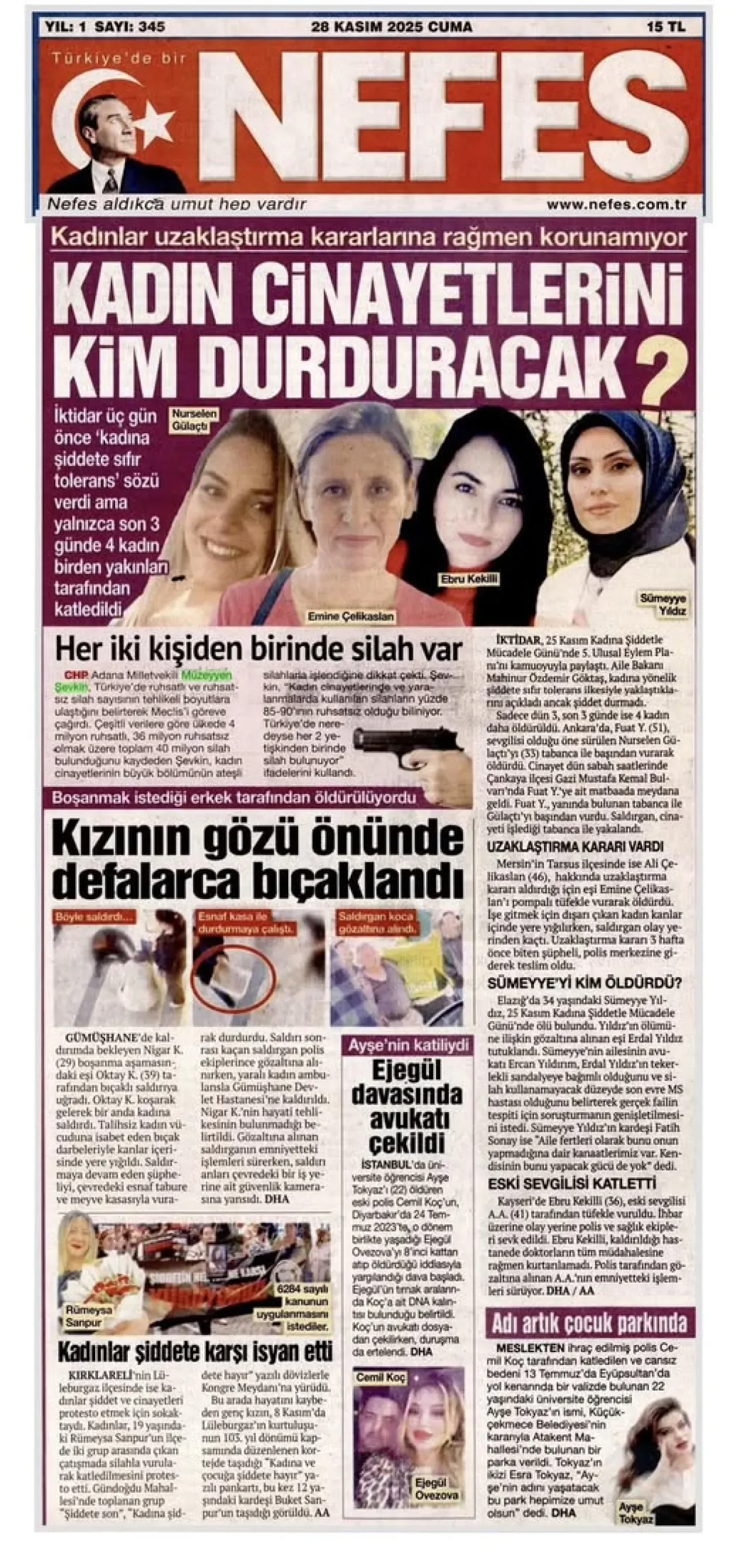 CHP'li Şevkin'den Flütünde Kadın Cinayetleri ve Silahlanma Uyarısı: "Her İki Kişiden Birinde Silah Var" CHP'li Şevkin'den Flütünde Kadın Cinayetleri ve Silahlanma Uyarısı: "Her İki Kişiden Birinde Silah Var"
