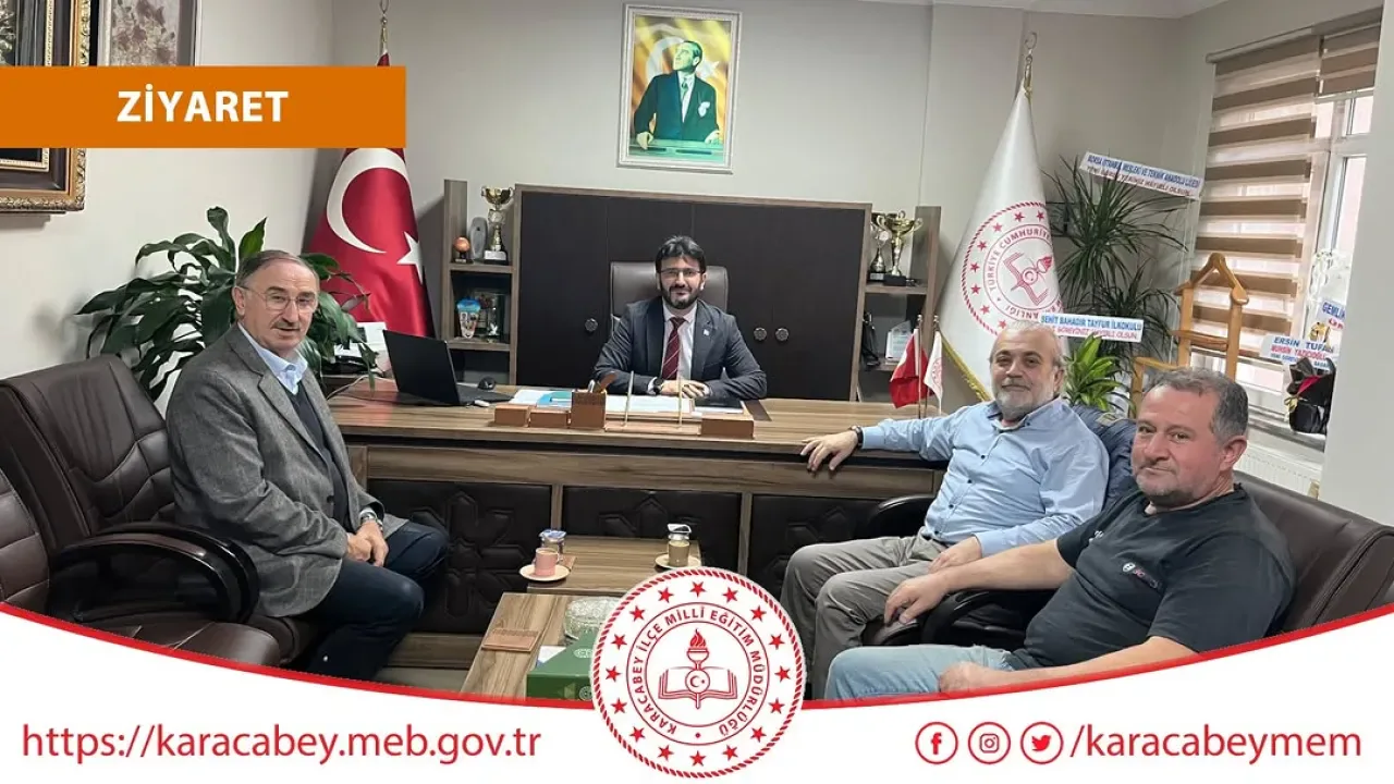 Bursa'da Eski Başkanlardan İlçe Milli Eğitim Müdürüne Hayırlı Olsun Ziyareti Bursa'da Eski Başkanlardan İlçe Milli Eğitim Müdürüne Hayırlı Olsun Ziyareti