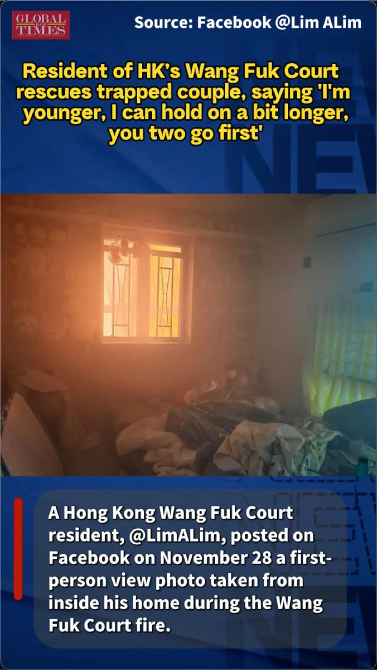 Hong Kong'da Yangın Faciası: Genç Adam, Komşu Çifti Kurtarmak İçin Hayatını Feda Etti Hong Kong'da Yangın Faciası: Genç Adam, Komşu Çifti Kurtarmak İçin Hayatını Feda Etti