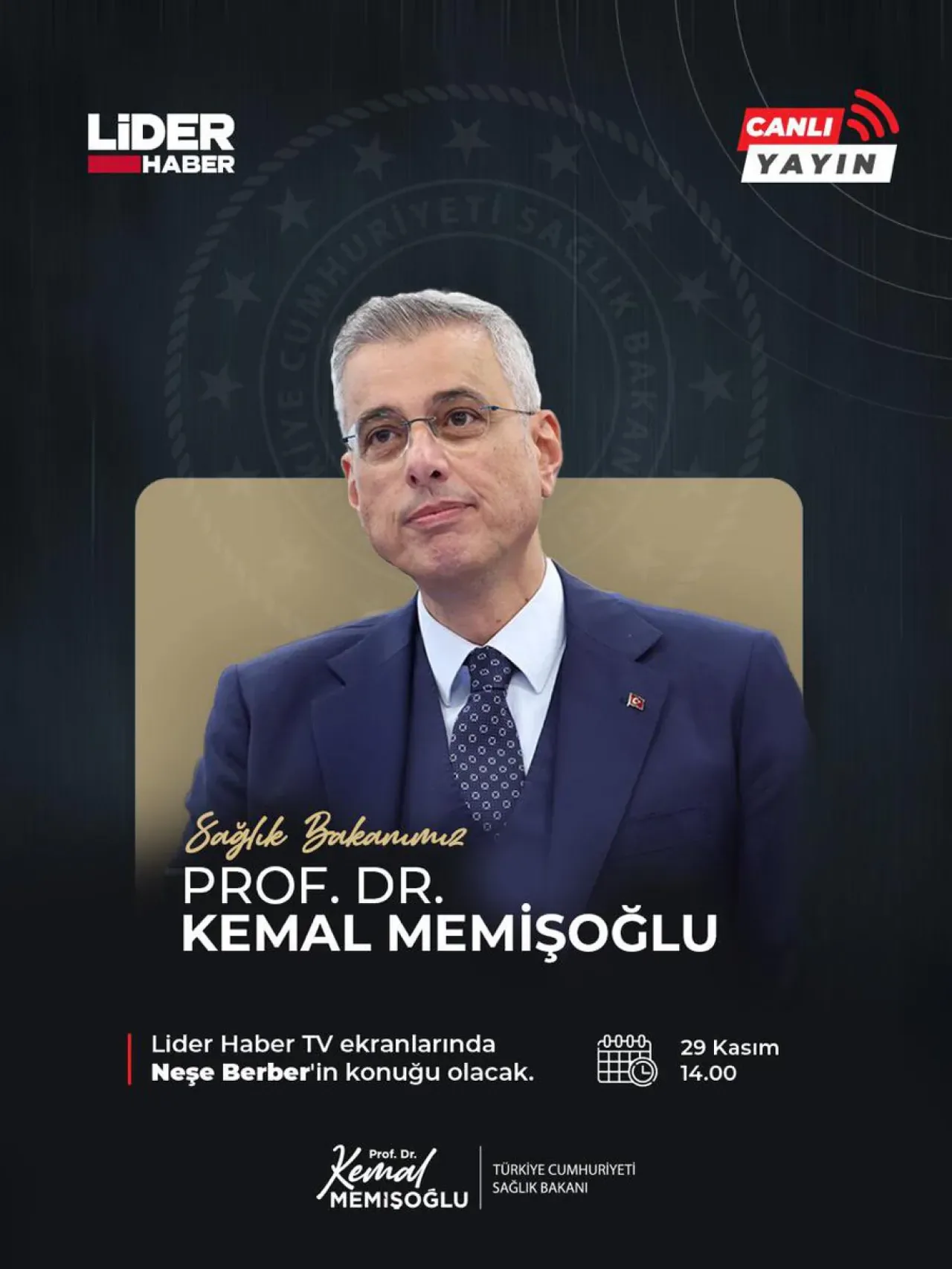 Sağlık Bakanı Memişoğlu, Bugün Canlı Yayında Açıklamalarda Bulunacak Sağlık Bakanı Memişoğlu, Bugün Canlı Yayında Açıklamalarda Bulunacak