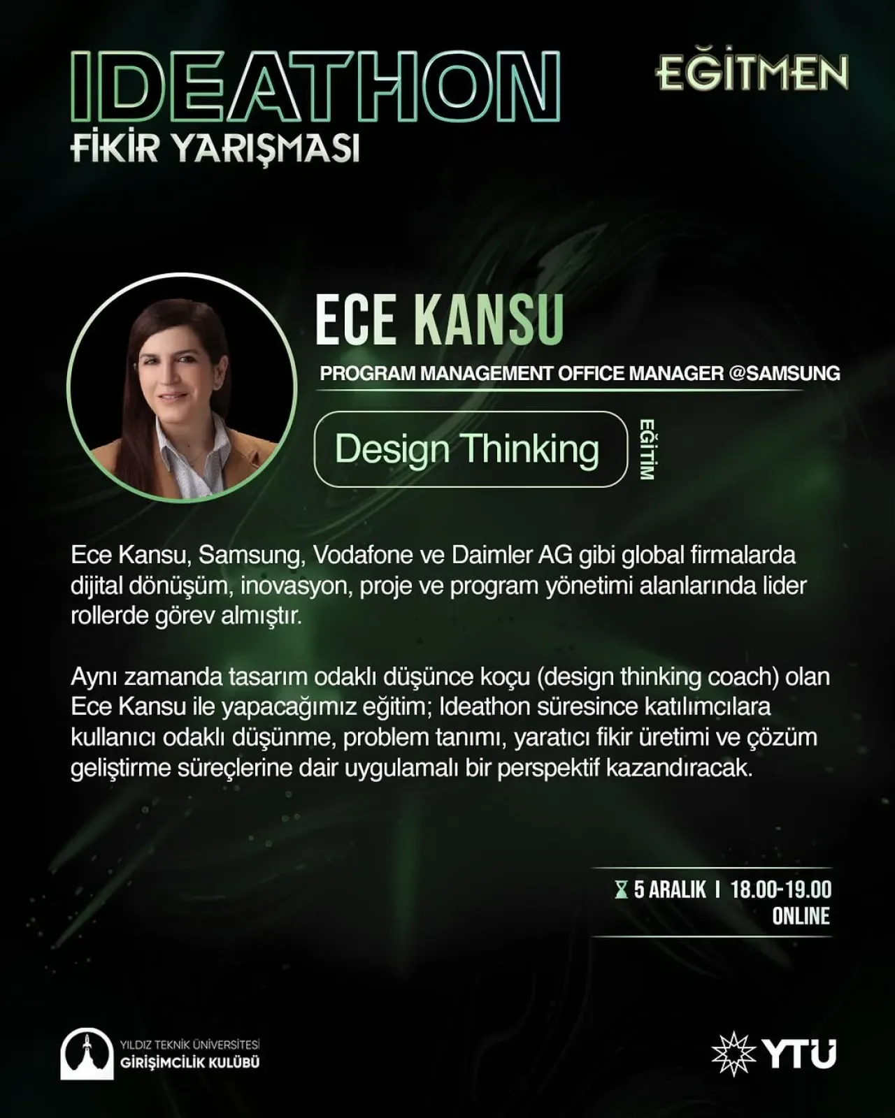YTÜ Girişimcilik Kulübü'nden İnovasyon Odaklı Design Thinking Eğitimi YTÜ Girişimcilik Kulübü'nden İnovasyon Odaklı Design Thinking Eğitimi
