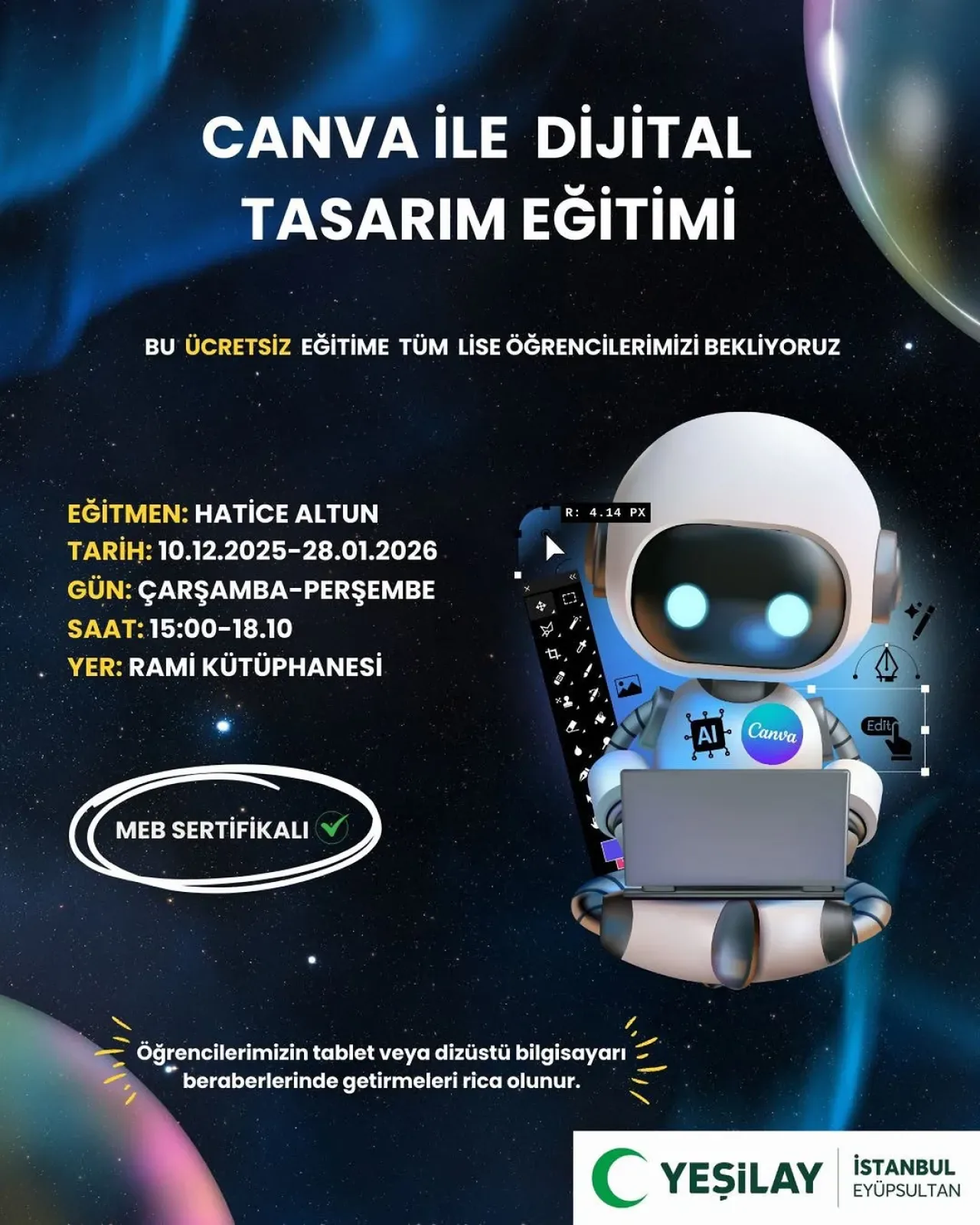 Liseliler İçin Ücretsiz Canva Dijital Tasarım Eğitimi: MEB Sertifikalı Fırsat Liseliler İçin Ücretsiz Canva Dijital Tasarım Eğitimi: MEB Sertifikalı Fırsat