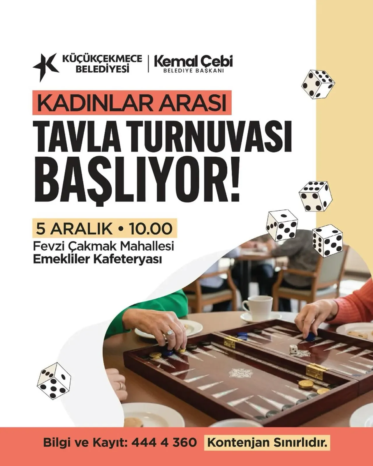 Küçükçekmece'de Kadınlar İçin Tavla Turnuvası Düzenleniyor Küçükçekmece'de Kadınlar İçin Tavla Turnuvası Düzenleniyor