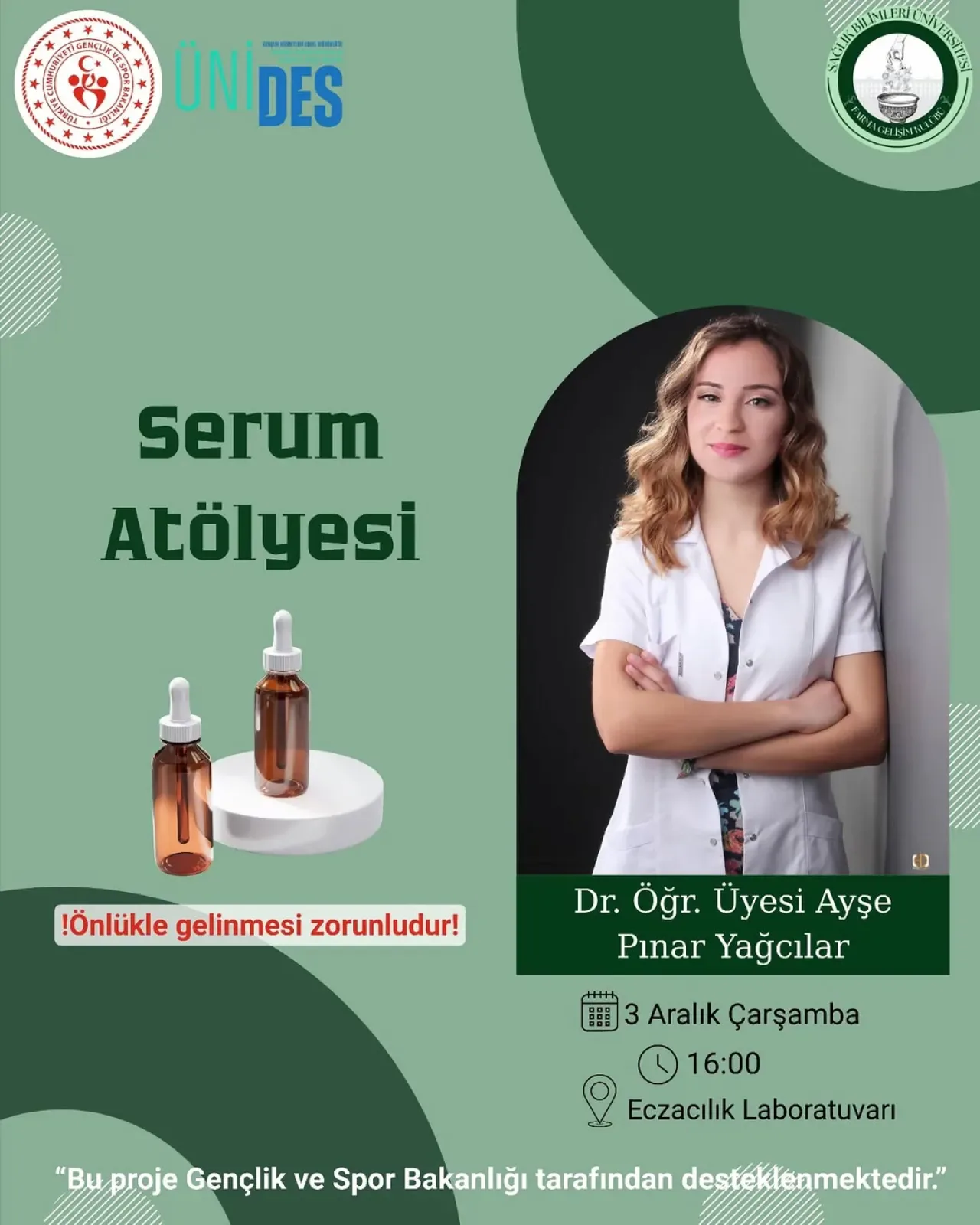 Sağlık Bilimleri Üniversitesi'nde Serum Atölyesi Düzenleniyor Sağlık Bilimleri Üniversitesi'nde Serum Atölyesi Düzenleniyor