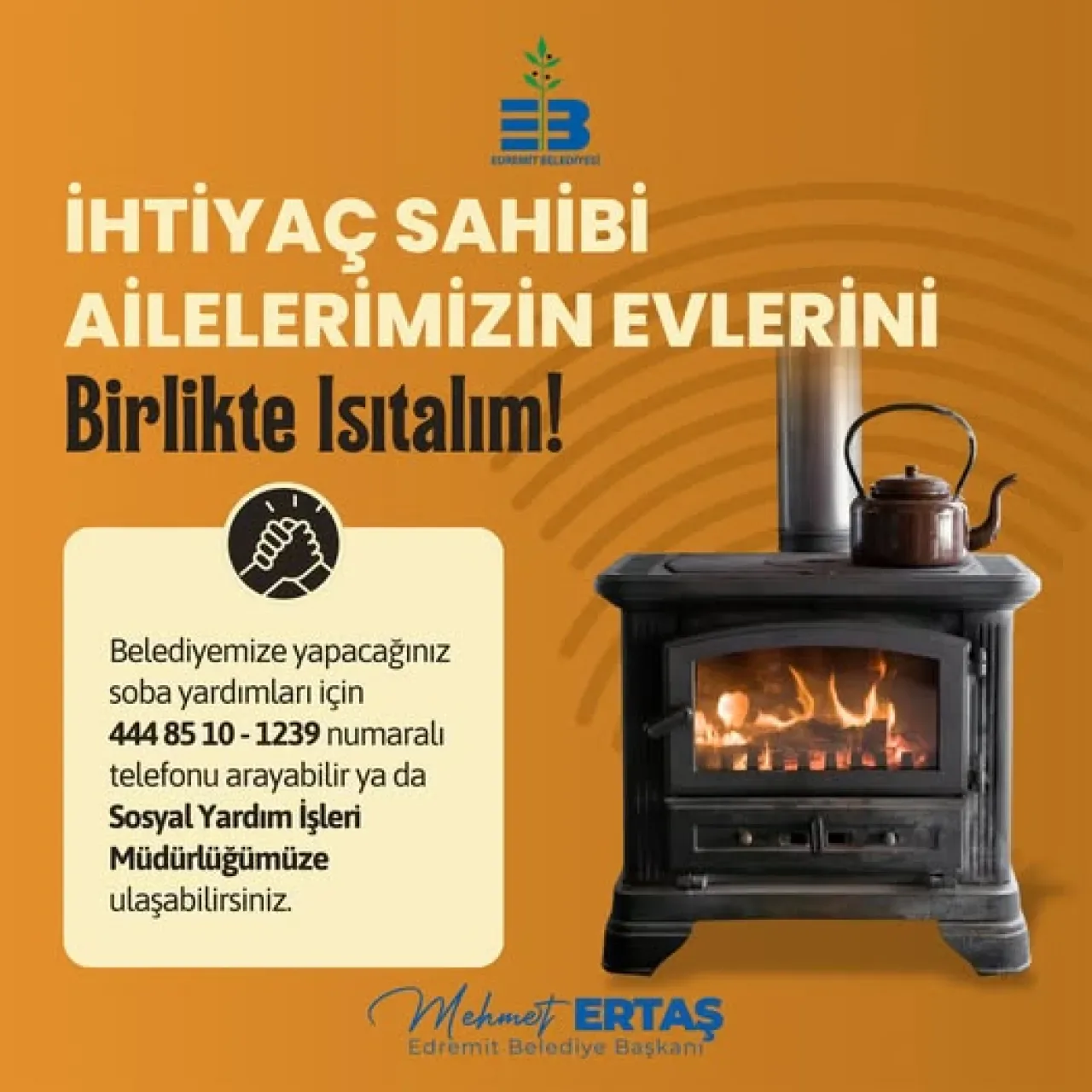 Edremit Belediyesi Kış Öncesi Soba Bağışı Kampanyası Başlattı Edremit Belediyesi Kış Öncesi Soba Bağışı Kampanyası Başlattı