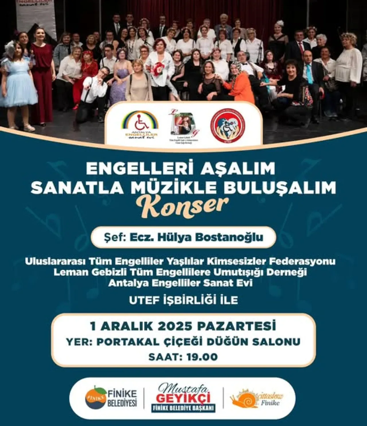 Finike'de Engeller Sanat ve Müzikle Aşılacak Finike'de Engeller Sanat ve Müzikle Aşılacak