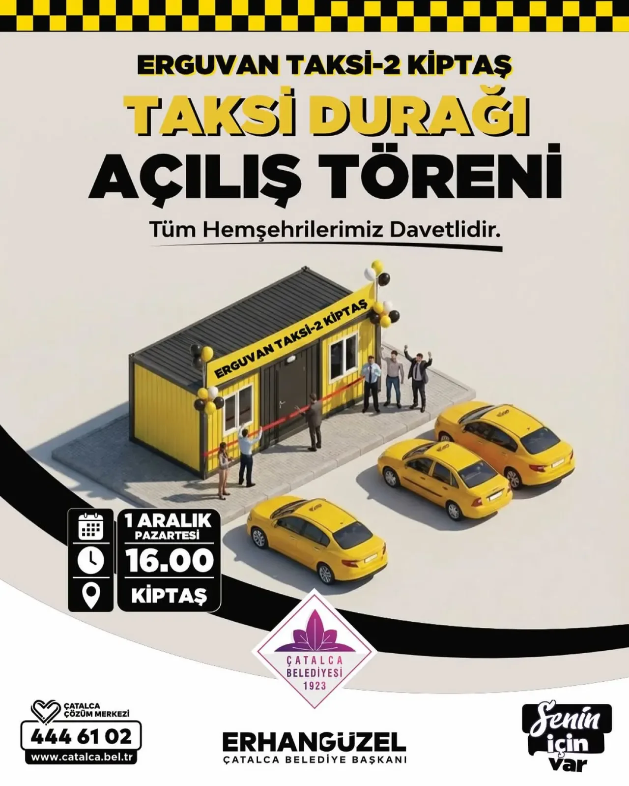 Çatalca'da Ulaşım Konforu Artıyor: Erguvan Taksi 2 ve Kiptaş Taksi Durağı Hizmete Açılıyor Çatalca'da Ulaşım Konforu Artıyor: Erguvan Taksi 2 ve Kiptaş Taksi Durağı Hizmete Açılıyor