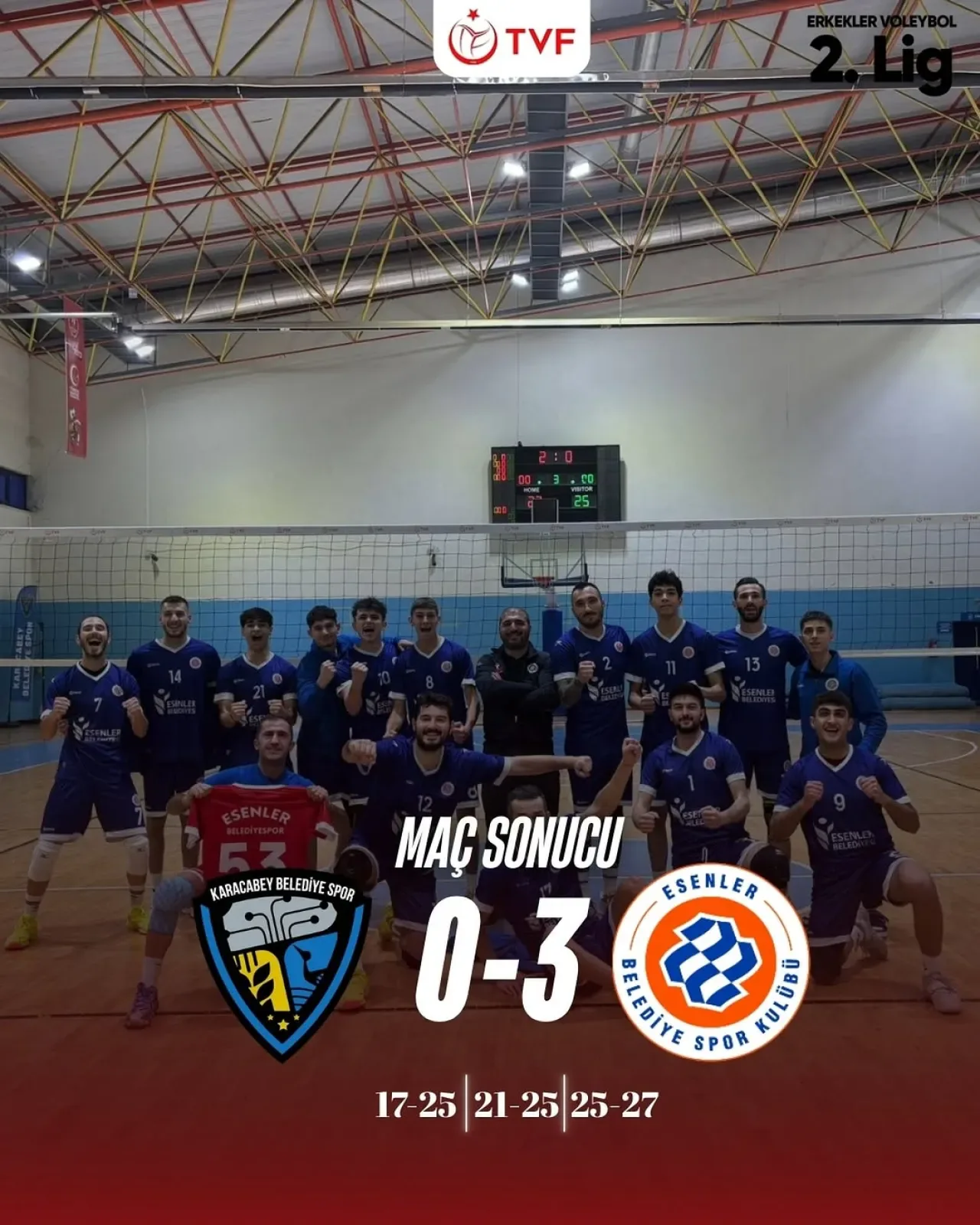 Esenler Belediyespor, Karacabey'de deplasmanda galibiyetle döndü Esenler Belediyespor, Karacabey'de deplasmanda galibiyetle döndü