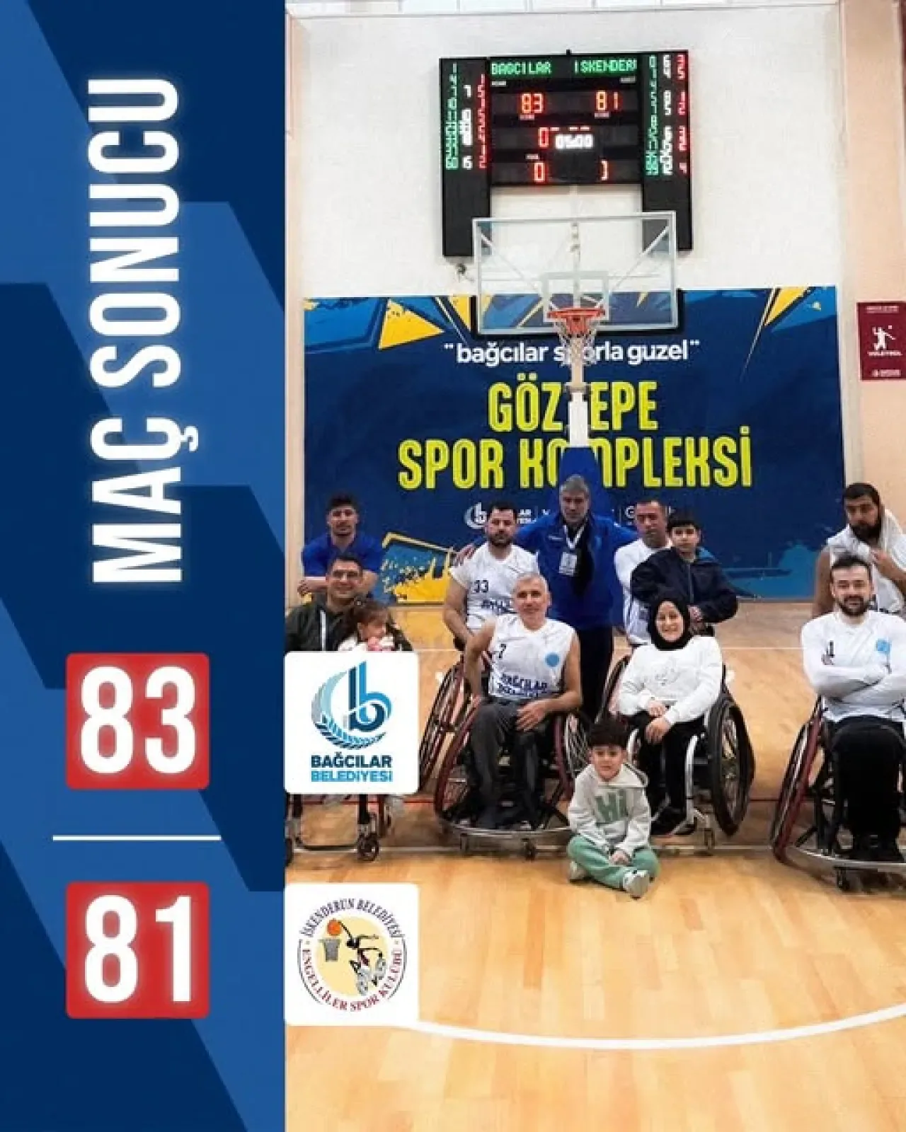 Bağcılar Belediyesi Tekerlekli Sandalye Basketbol Takımı Şampiyonluk Yolunda İlerliyor Bağcılar Belediyesi Tekerlekli Sandalye Basketbol Takımı Şampiyonluk Yolunda İlerliyor