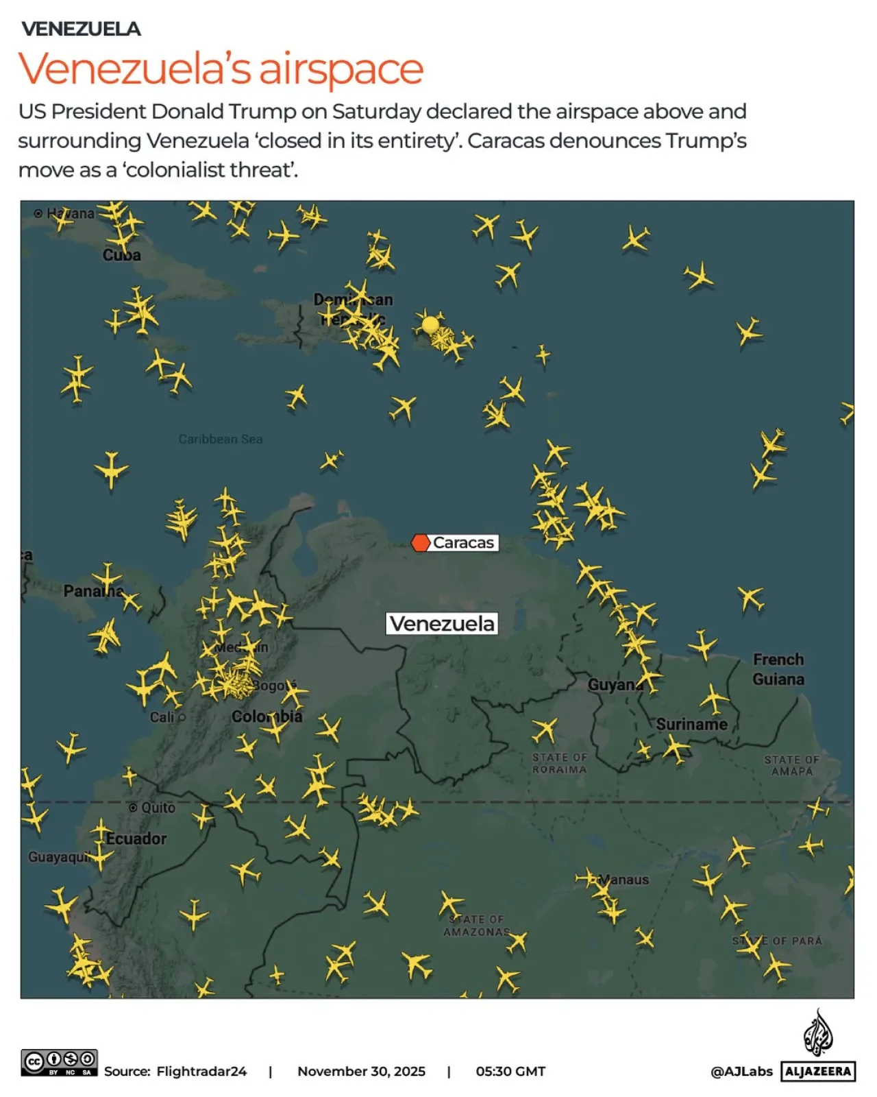 Trump'ın Venezuela Hava Sahası Kararına Caracas'tan Sert Tepki Trump'ın Venezuela Hava Sahası Kararına Caracas'tan Sert Tepki