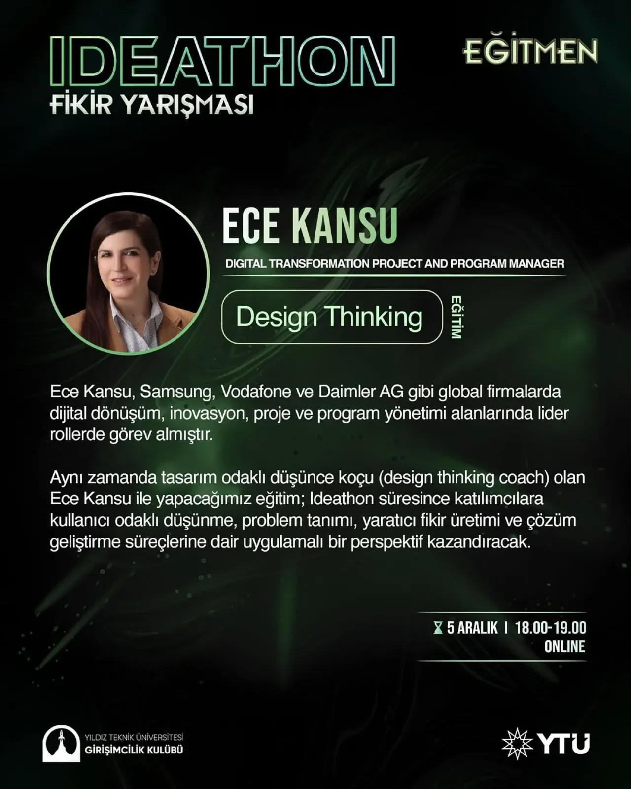 YTÜ Girişimcilik Kulübü, Design Thinking Ideathon'u Düzenliyor YTÜ Girişimcilik Kulübü, Design Thinking Ideathon'u Düzenliyor