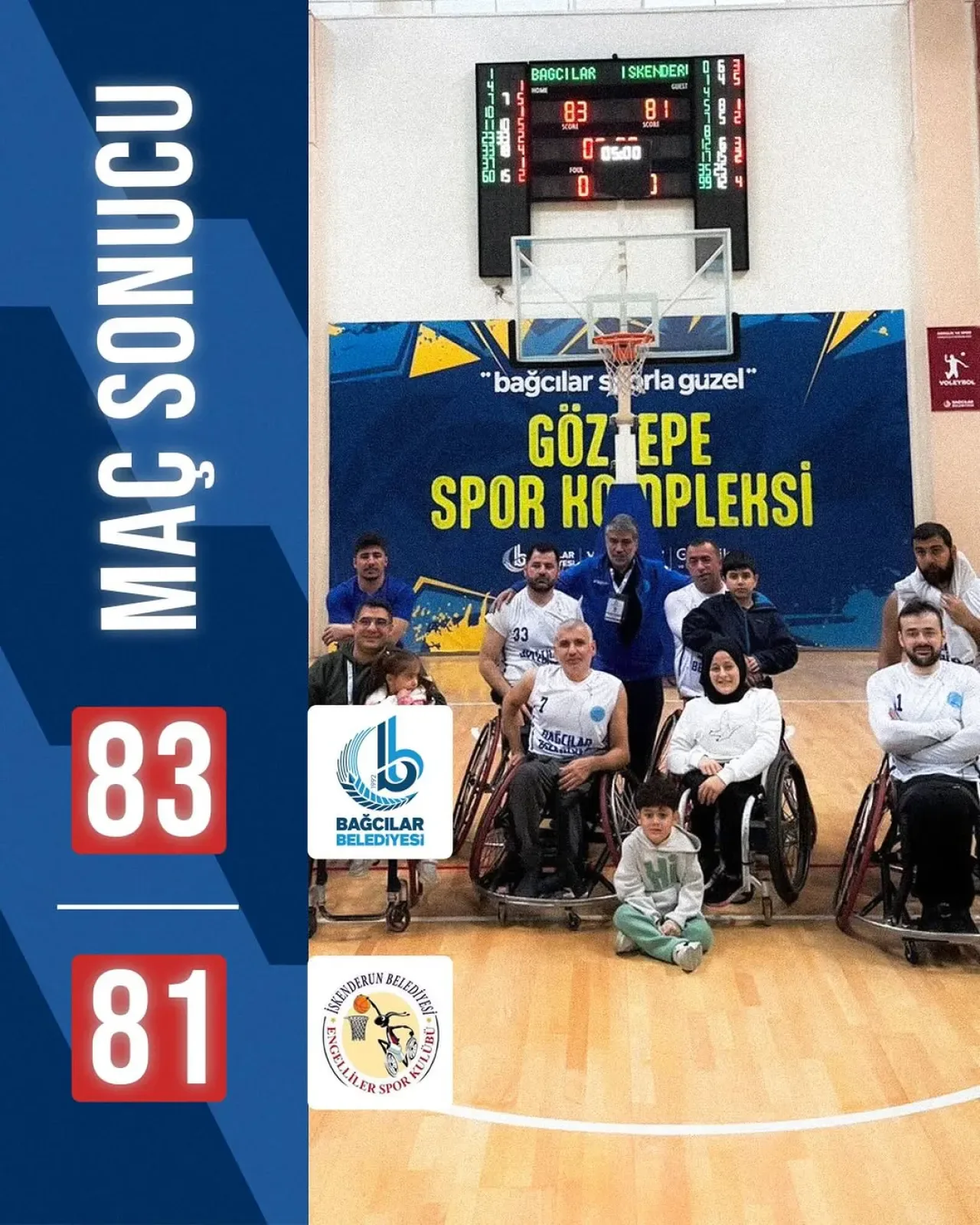 Bağcılar Belediyesi Tekerlekli Sandalye Basketbol Takımı İskenderun'u Mağlup Etti Bağcılar Belediyesi Tekerlekli Sandalye Basketbol Takımı İskenderun'u Mağlup Etti