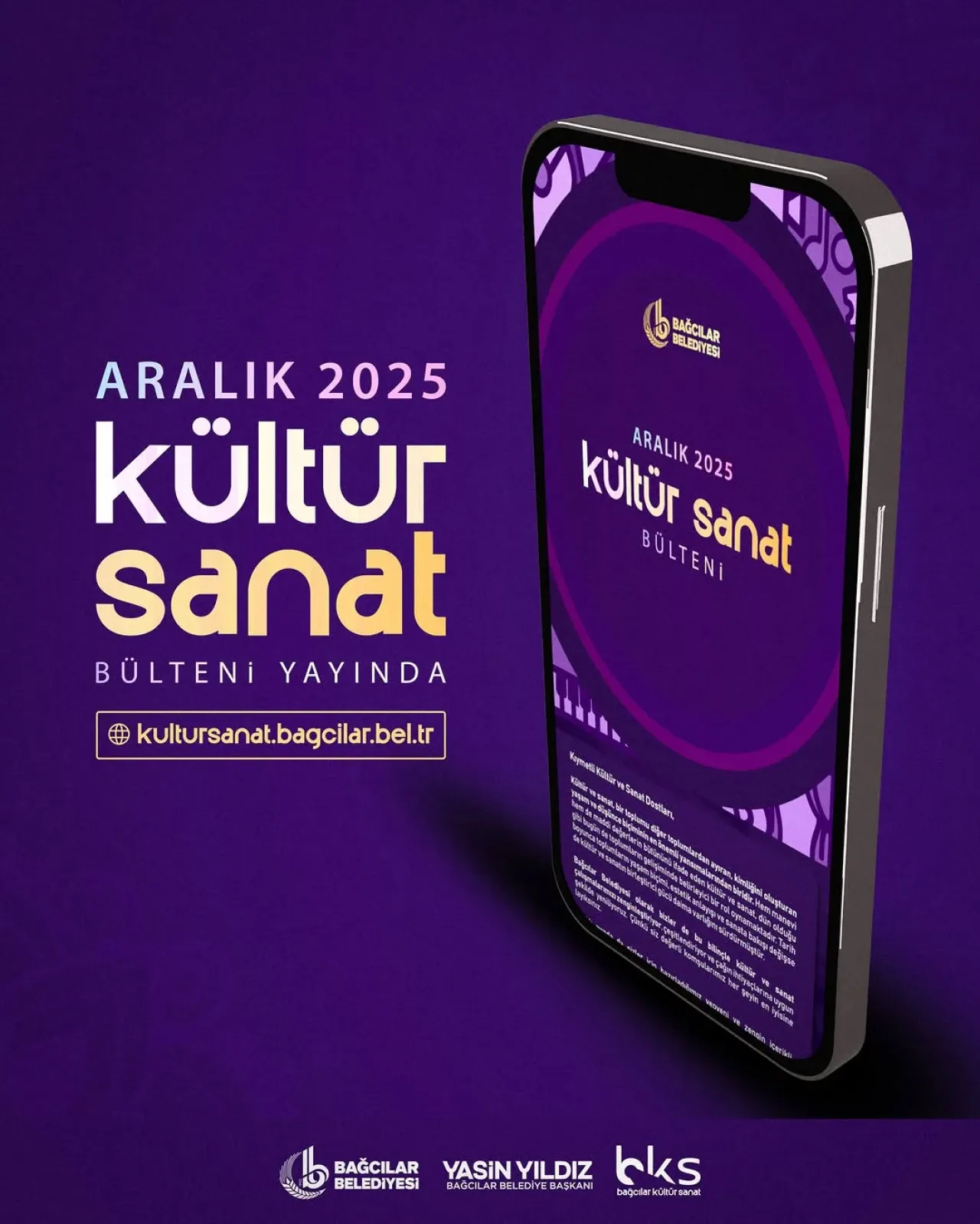 Bağcılar'ın Aralık 2025 Kültür Sanat Takvimi Yayınlandı Bağcılar'ın Aralık 2025 Kültür Sanat Takvimi Yayınlandı