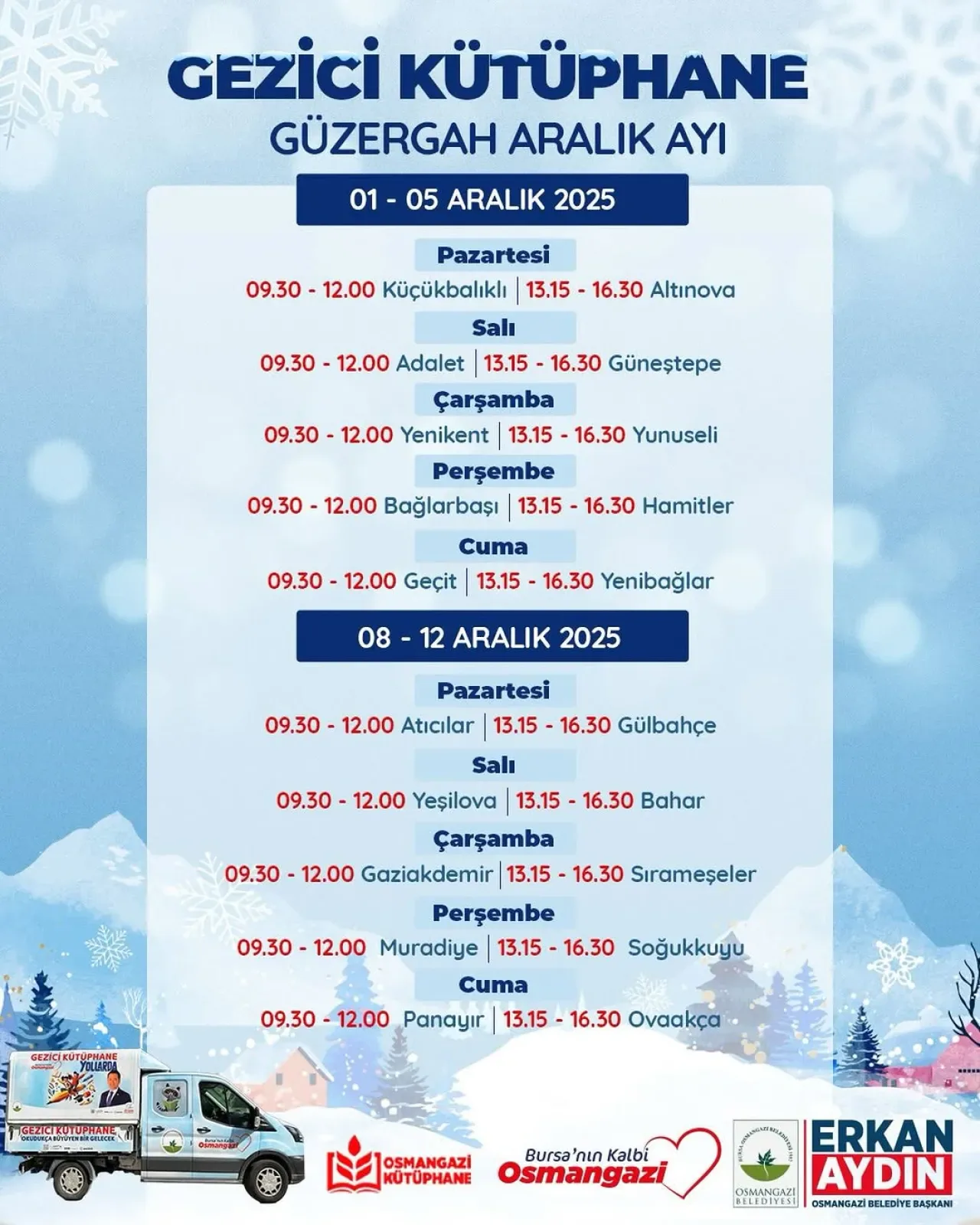 Osmangazi'de Gezici Kütüphane Hizmete Başladı Osmangazi'de Gezici Kütüphane Hizmete Başladı