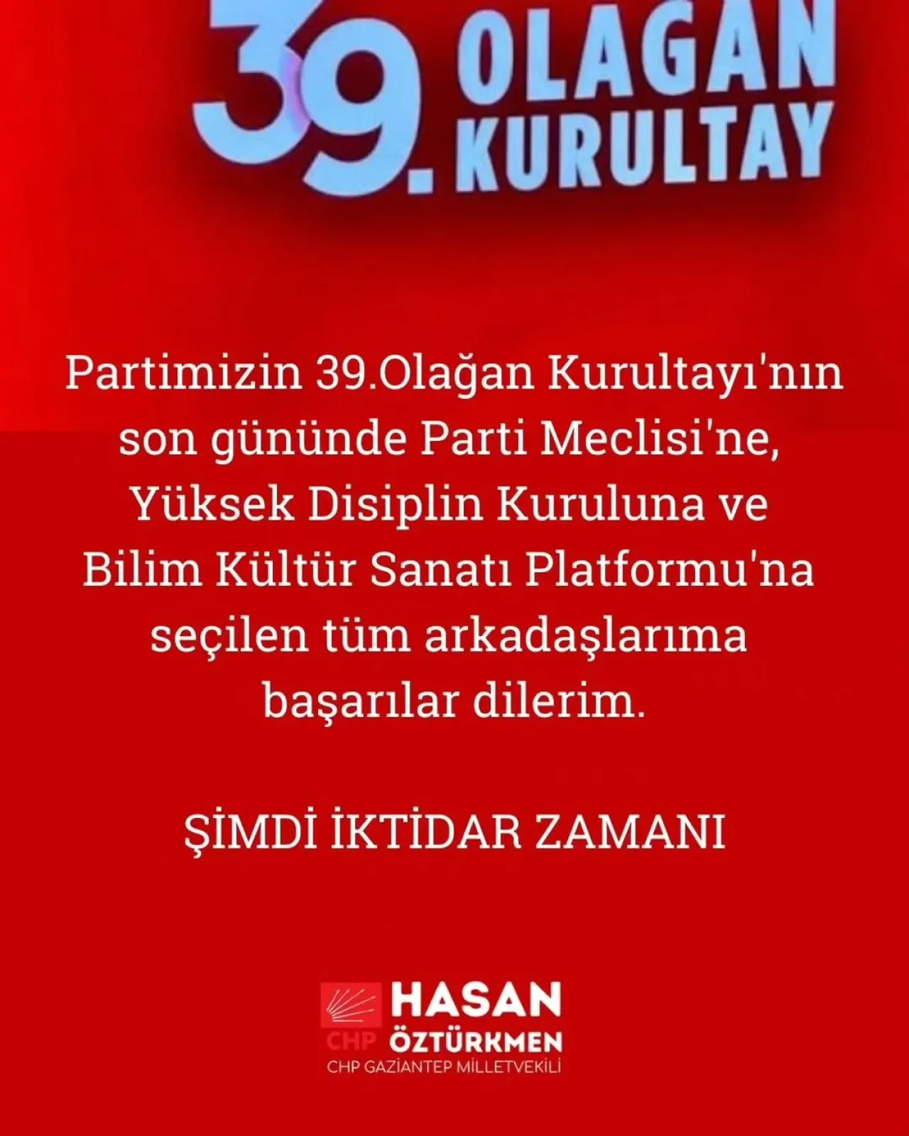 Gaziantep Milletvekili Hasan Öztürkmen'den Parti Kurultayı Değerlendirmesi Gaziantep Milletvekili Hasan Öztürkmen'den Parti Kurultayı Değerlendirmesi