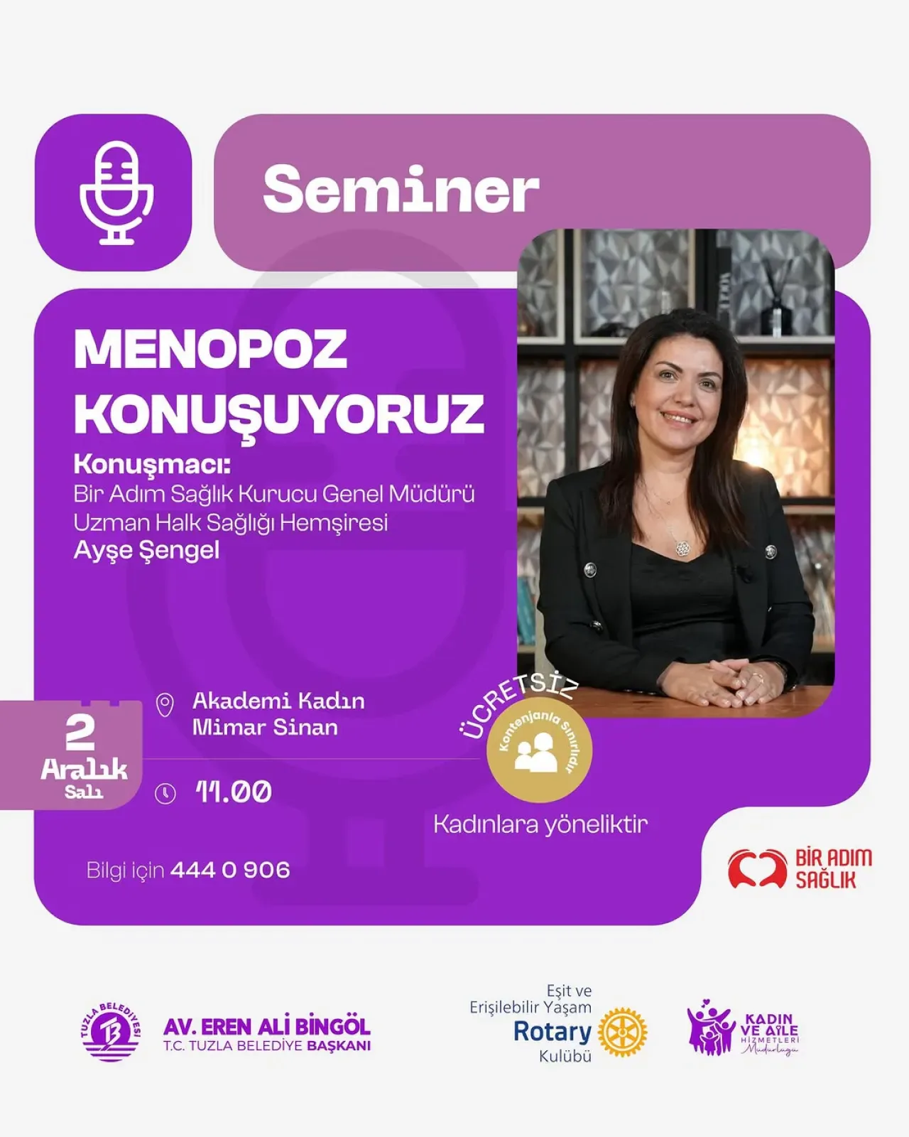 İstanbul Tuzla'da Alzheimer ve Menopoz Seminerleri Düzenleniyor İstanbul Tuzla'da Alzheimer ve Menopoz Seminerleri Düzenleniyor