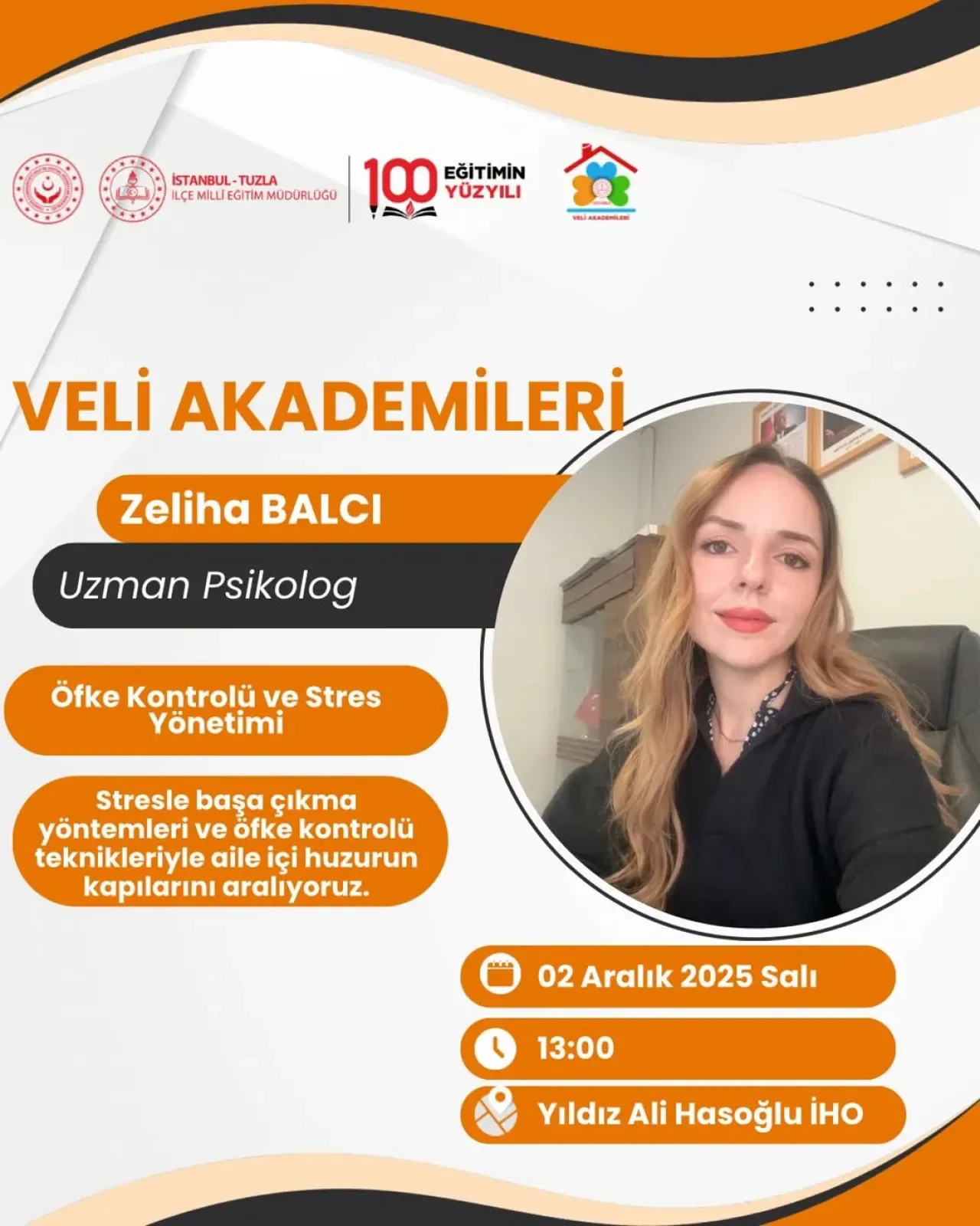 İstanbul Tuzla'da Ebeveynlere Özel "Evde Huzur" Semineri İstanbul Tuzla'da Ebeveynlere Özel "Evde Huzur" Semineri