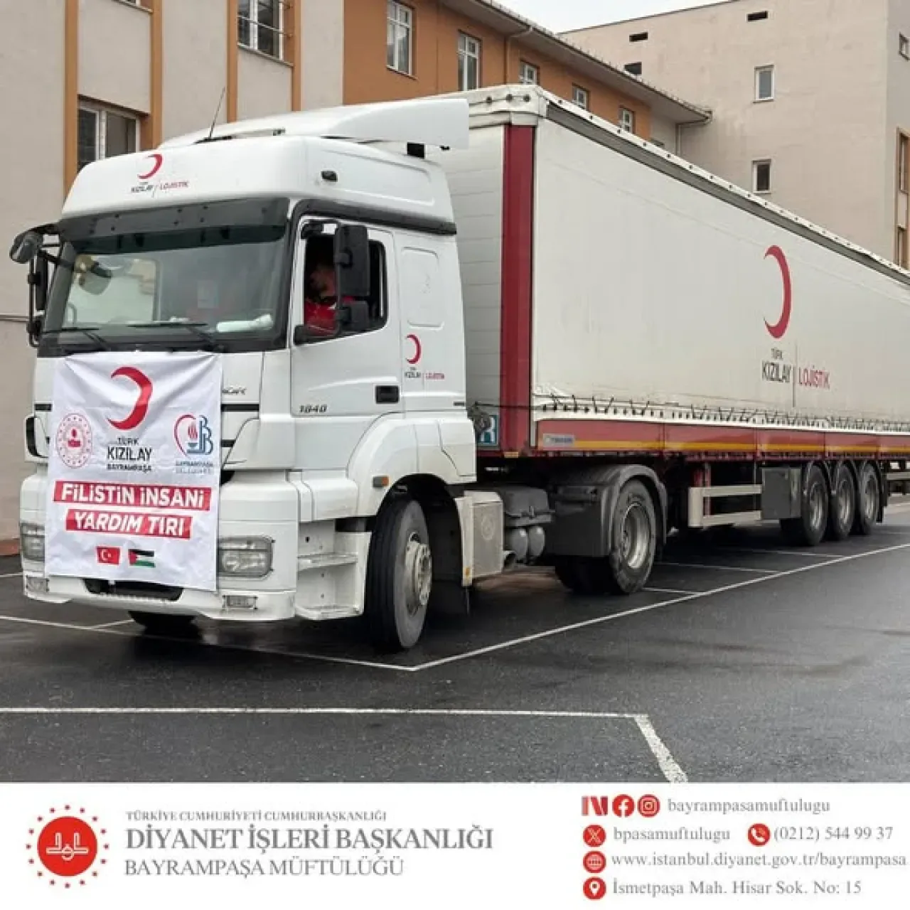 Bayrampaşa'dan Filistin'e İnsani Yardım Tırı Dualarla Yola Çıktı Bayrampaşa'dan Filistin'e İnsani Yardım Tırı Dualarla Yola Çıktı