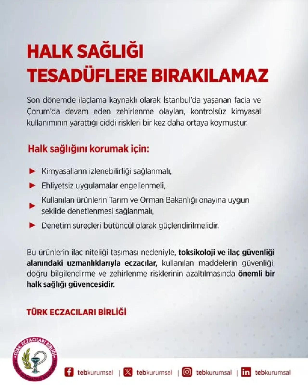 Kontrolsüz Kimyasallar Halk Sağlığını Tehdit Ediyor: Eczacılar Uyarıyor Kontrolsüz Kimyasallar Halk Sağlığını Tehdit Ediyor: Eczacılar Uyarıyor