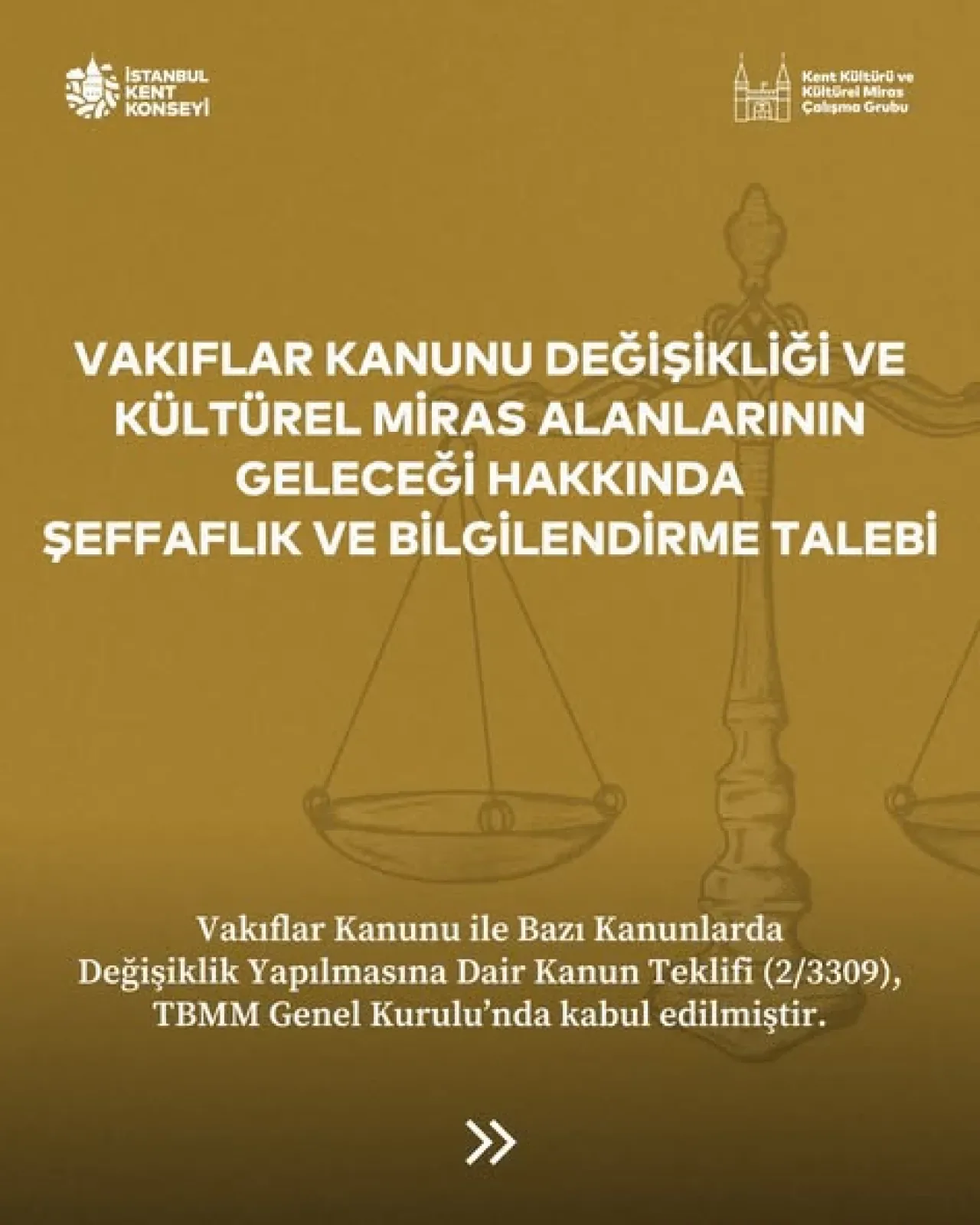 İstanbul Kent Konseyi'nden Vakıflar Kanunu Değişikliği Uyarısı İstanbul Kent Konseyi'nden Vakıflar Kanunu Değişikliği Uyarısı