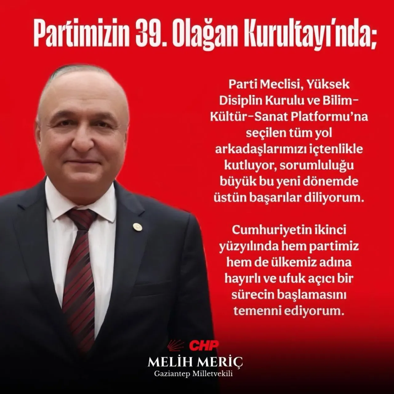 CHP'de 39. Olağan Kurultay Sonrası Yeni Görevliler Belli Oldu CHP'de 39. Olağan Kurultay Sonrası Yeni Görevliler Belli Oldu