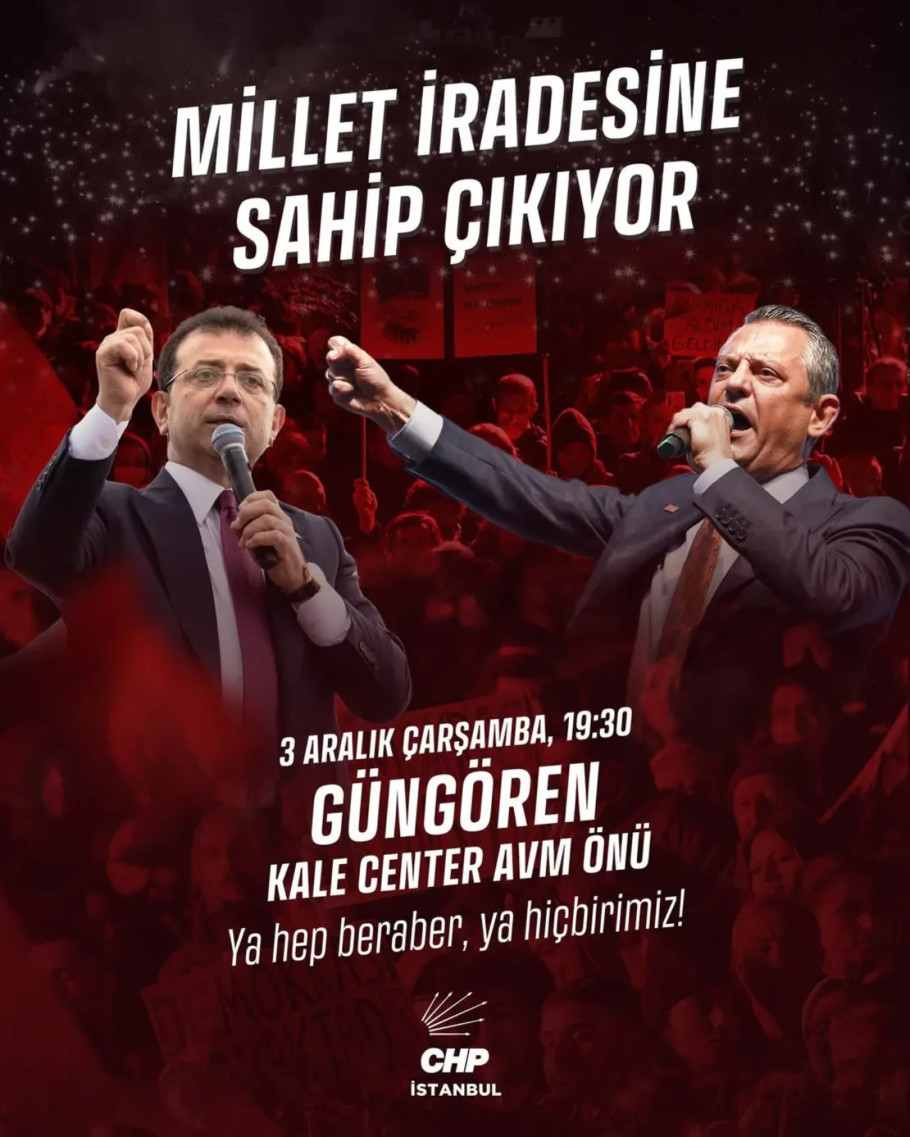 CHP'den Güngören'de Ekrem İmamoğlu İçin Özgürlük Mitingi CHP'den Güngören'de Ekrem İmamoğlu İçin Özgürlük Mitingi