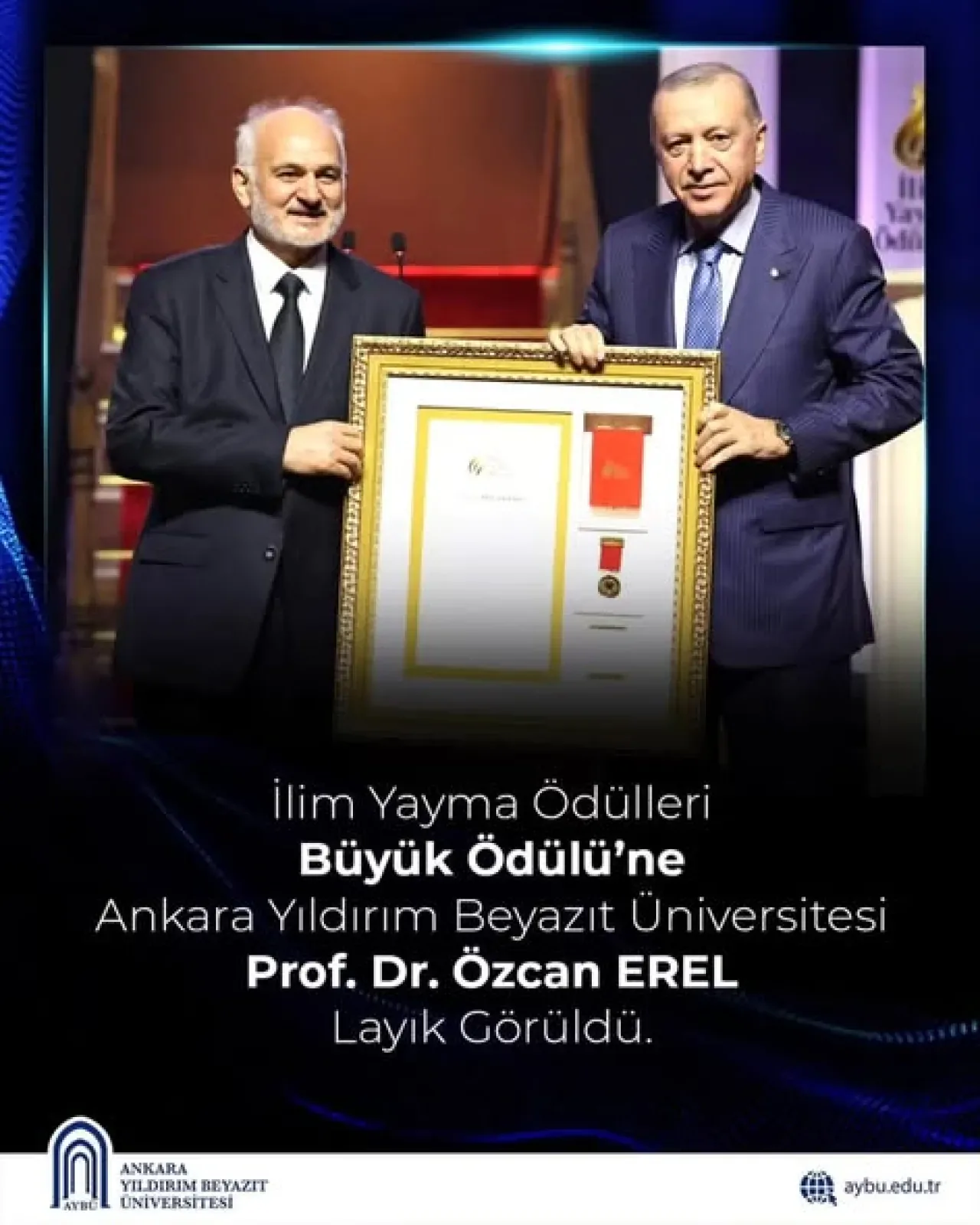 Prof. Dr. Özcan Erel, Antioksidan Ölçüm Yöntemi ile 2025 İlim Yayma Büyük Ödülü'nü Kazandı Prof. Dr. Özcan Erel, Antioksidan Ölçüm Yöntemi ile 2025 İlim Yayma Büyük Ödülü'nü Kazandı