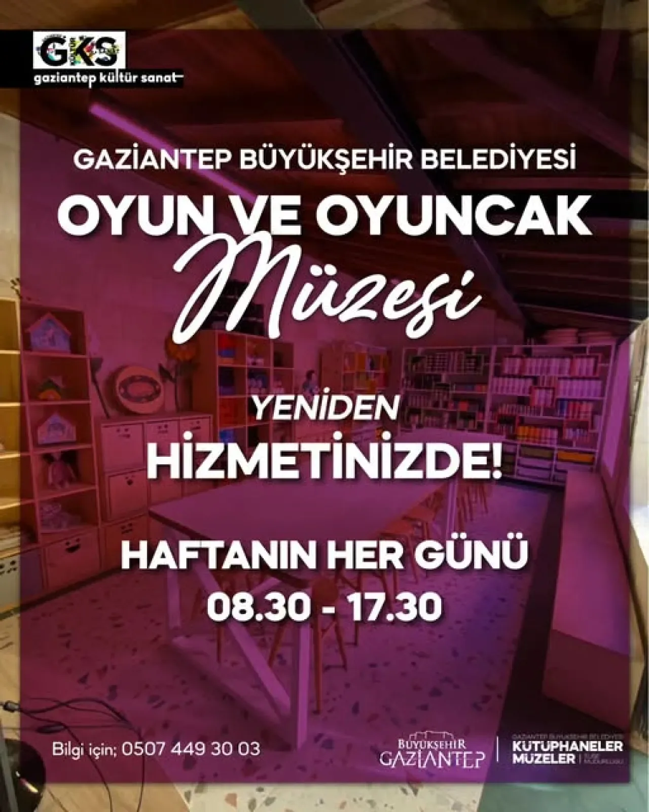 Gaziantep Oyun ve Oyuncak Müzesi Ziyaretçilerini Bekliyor Gaziantep Oyun ve Oyuncak Müzesi Ziyaretçilerini Bekliyor