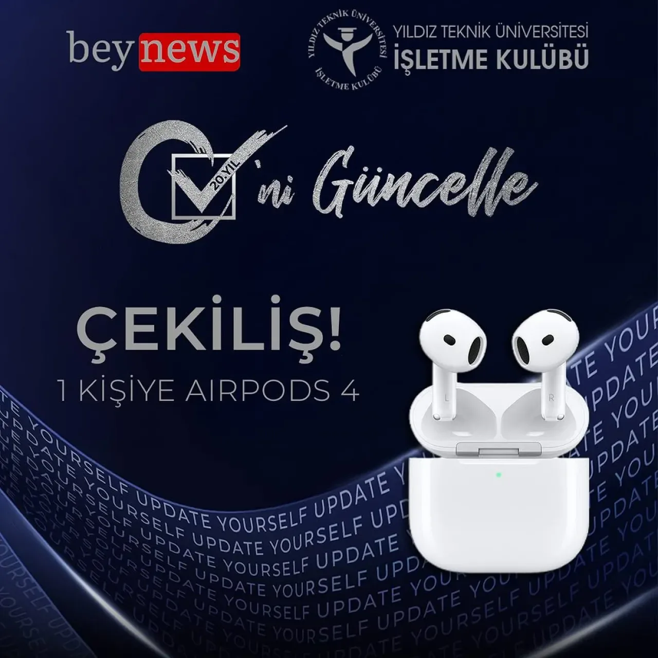 Yıldız İşletme Kulübü'nden AirPods 4 Çekilişi Yıldız İşletme Kulübü'nden AirPods 4 Çekilişi