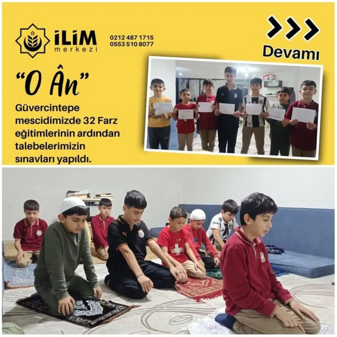 Başakşehir Güvercintepe'de 32 Farz Eğitim Sınavı Yapıldı Başakşehir Güvercintepe'de 32 Farz Eğitim Sınavı Yapıldı