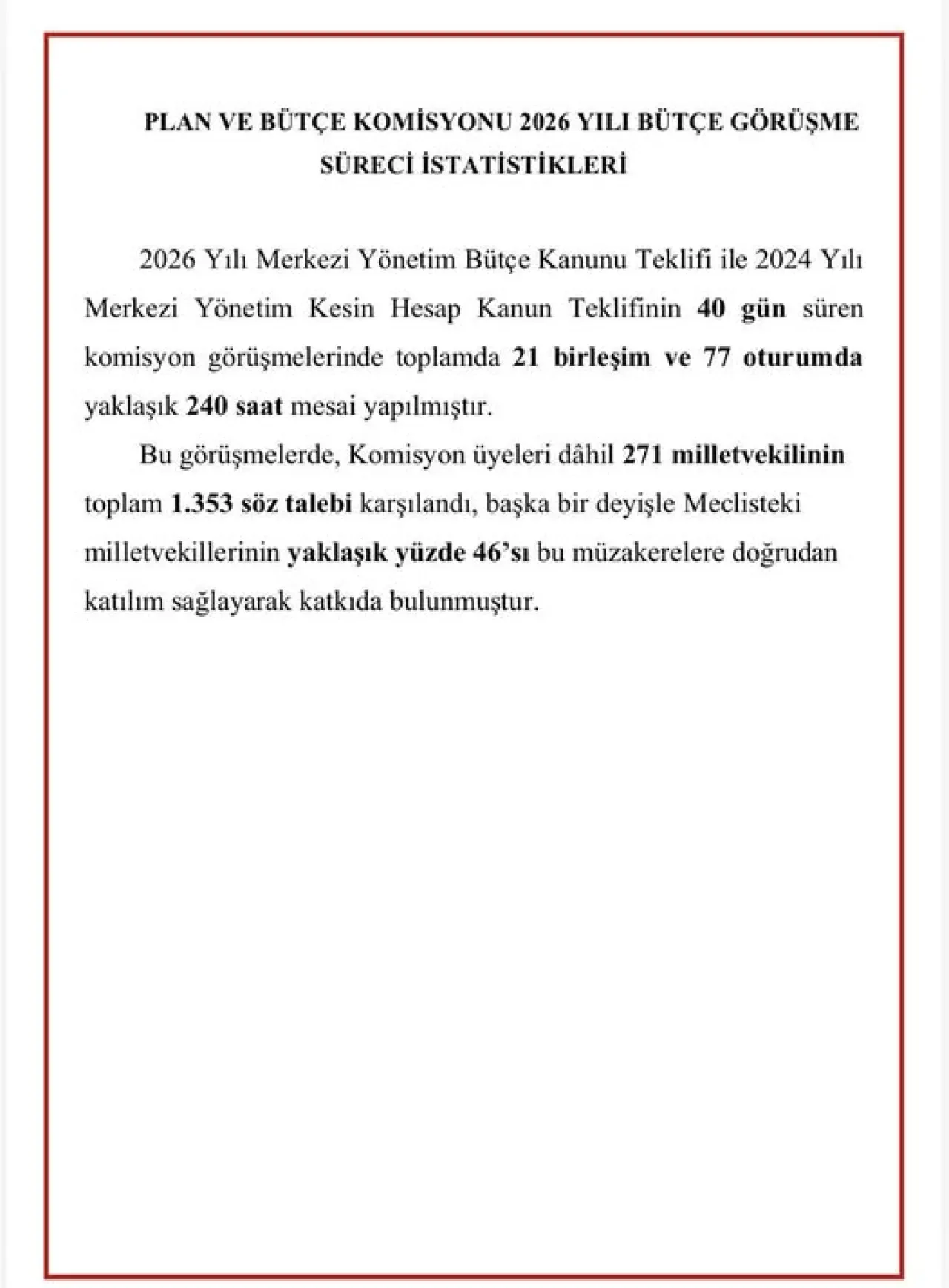 2026 Bütçe ve 2024 Kesin Hesap Teklifleri Komisyondan Geçti 2026 Bütçe ve 2024 Kesin Hesap Teklifleri Komisyondan Geçti