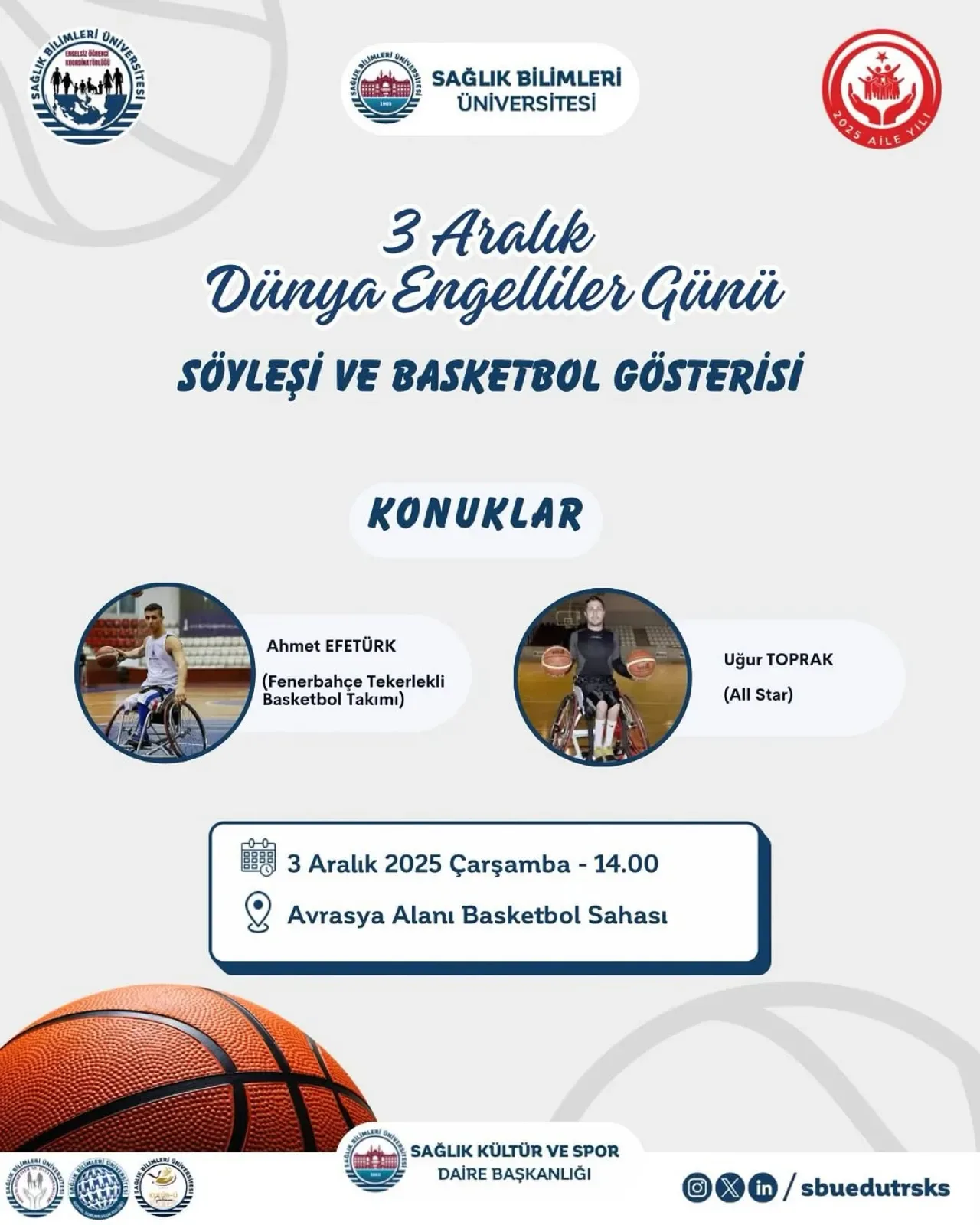 Engelli Bireyler İçin Spor Yoluyla Toplumsal Entegrasyon Programı Düzenleniyor Engelli Bireyler İçin Spor Yoluyla Toplumsal Entegrasyon Programı Düzenleniyor