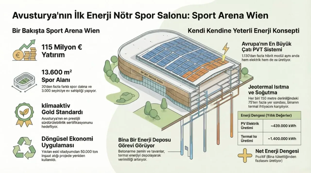 Viyana'da Kendi Enerjisini Üreten Dev Spor Kompleksi: Sport Arena Wien Viyana'da Kendi Enerjisini Üreten Dev Spor Kompleksi: Sport Arena Wien