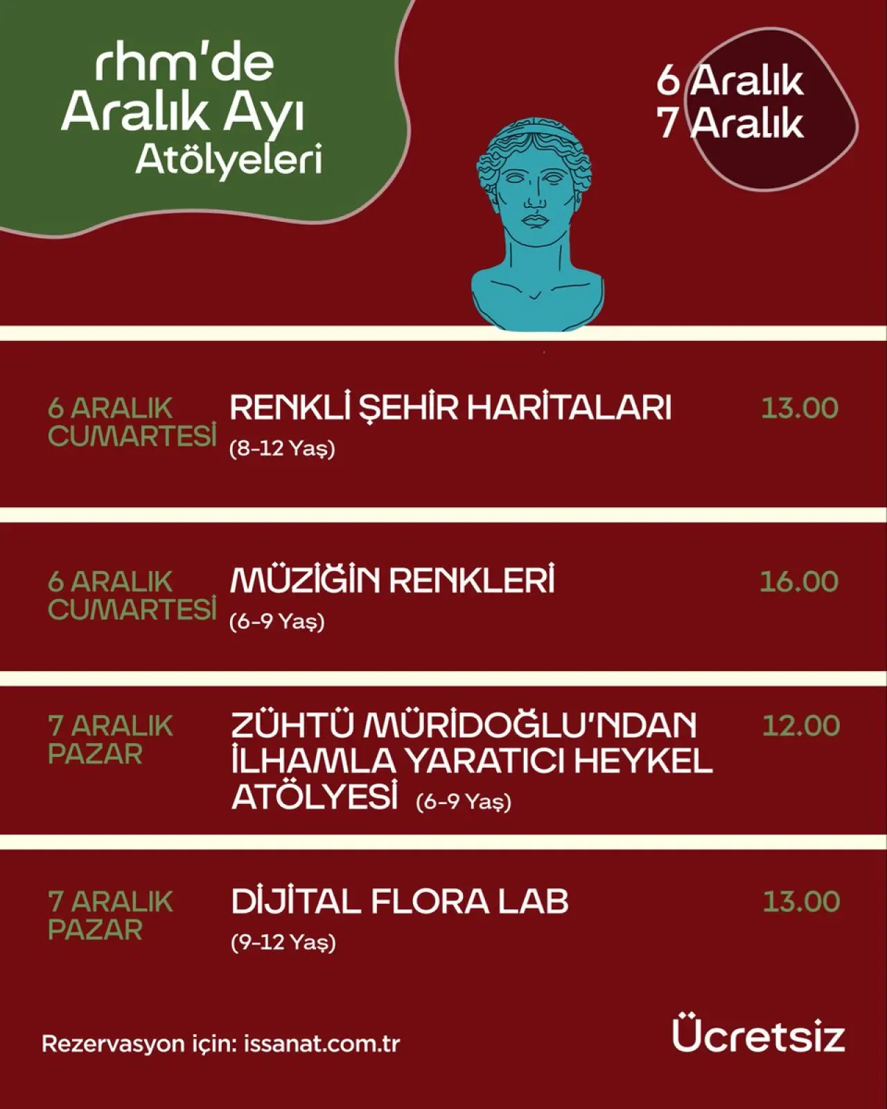 İş Sanat'ta Aralık Ayı Çocuk Atölyeleri Başlıyor İş Sanat'ta Aralık Ayı Çocuk Atölyeleri Başlıyor