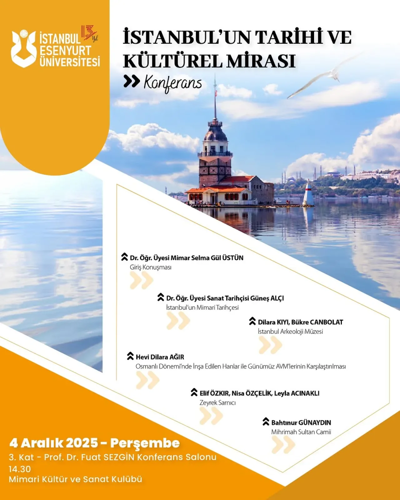 İstanbul Esenyurt Üniversitesi'nde İstanbul'un Mimari Mirası Konferansı İstanbul Esenyurt Üniversitesi'nde İstanbul'un Mimari Mirası Konferansı