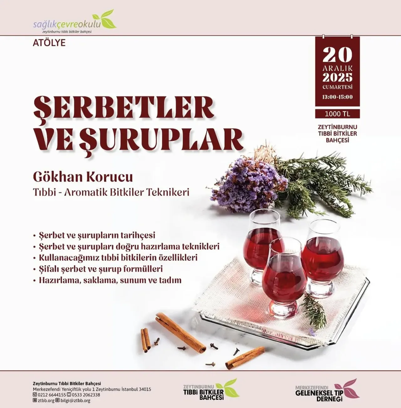 Tıbbi Bitkiler Bahçesi'nde Geleneksel Şerbet ve Şurup Eğitimi Tıbbi Bitkiler Bahçesi'nde Geleneksel Şerbet ve Şurup Eğitimi