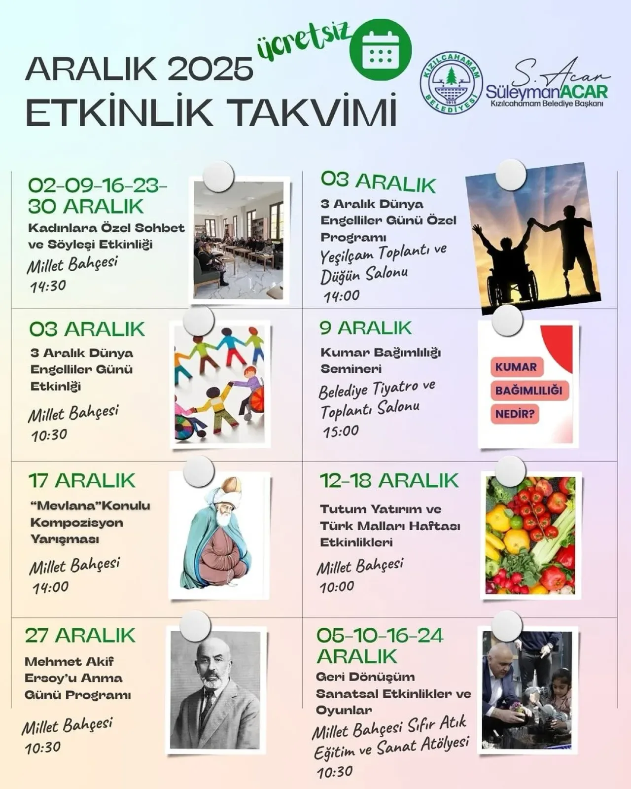 Kızılcahamam'da Aralık Ayı Etkinlikleri Başlıyor Kızılcahamam'da Aralık Ayı Etkinlikleri Başlıyor