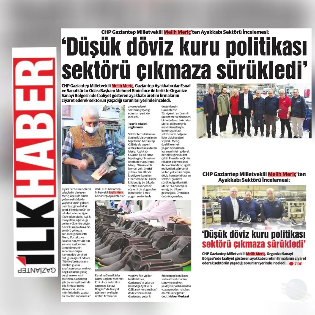 Melih Meriç'ten Emek Yoğun Sektörlerdeki Krize İlişkin Çarpıcı Tespitler Melih Meriç'ten Emek Yoğun Sektörlerdeki Krize İlişkin Çarpıcı Tespitler