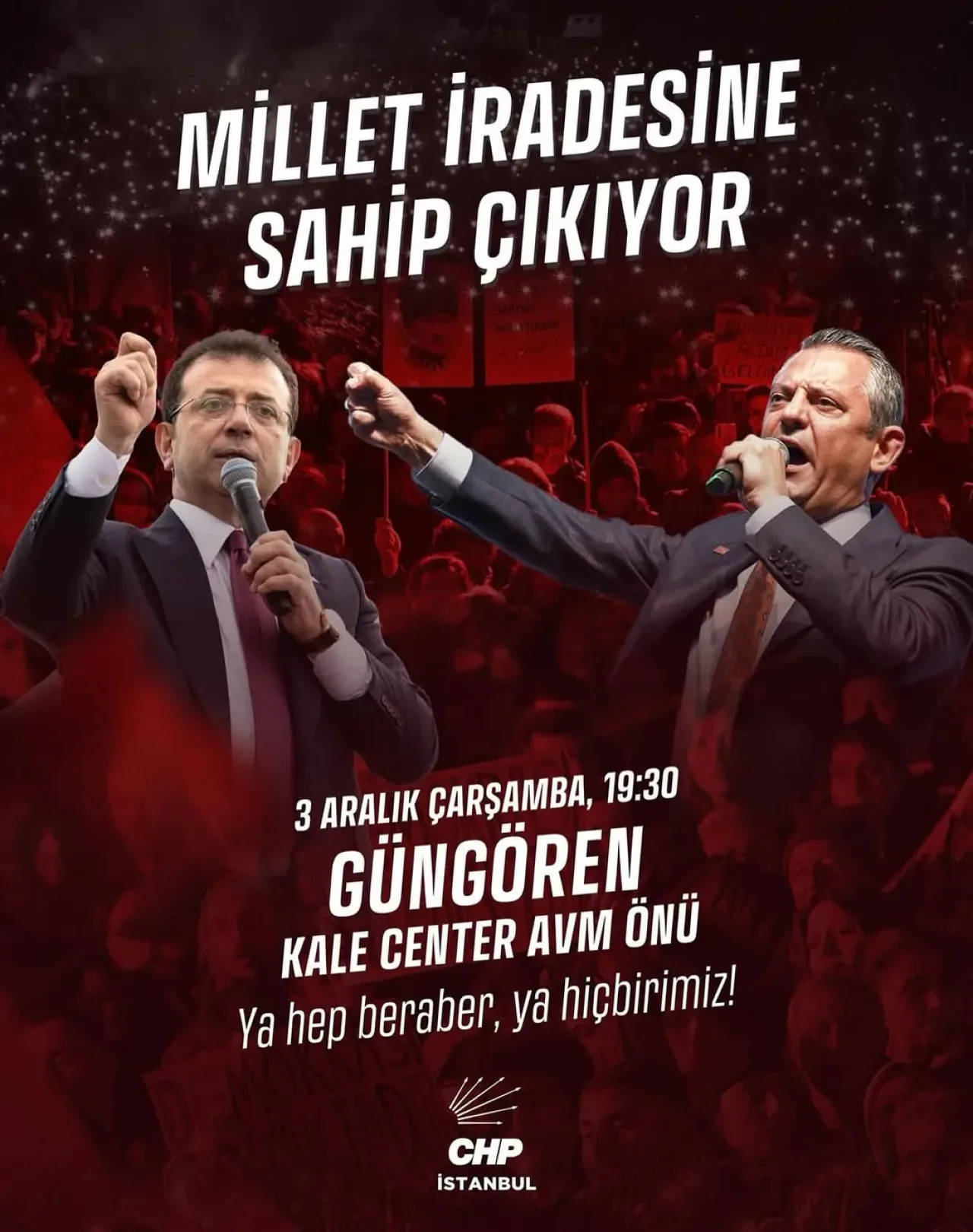 CHP'den Güngören'de "Özgürlük ve Adalet" Mitingi CHP'den Güngören'de "Özgürlük ve Adalet" Mitingi