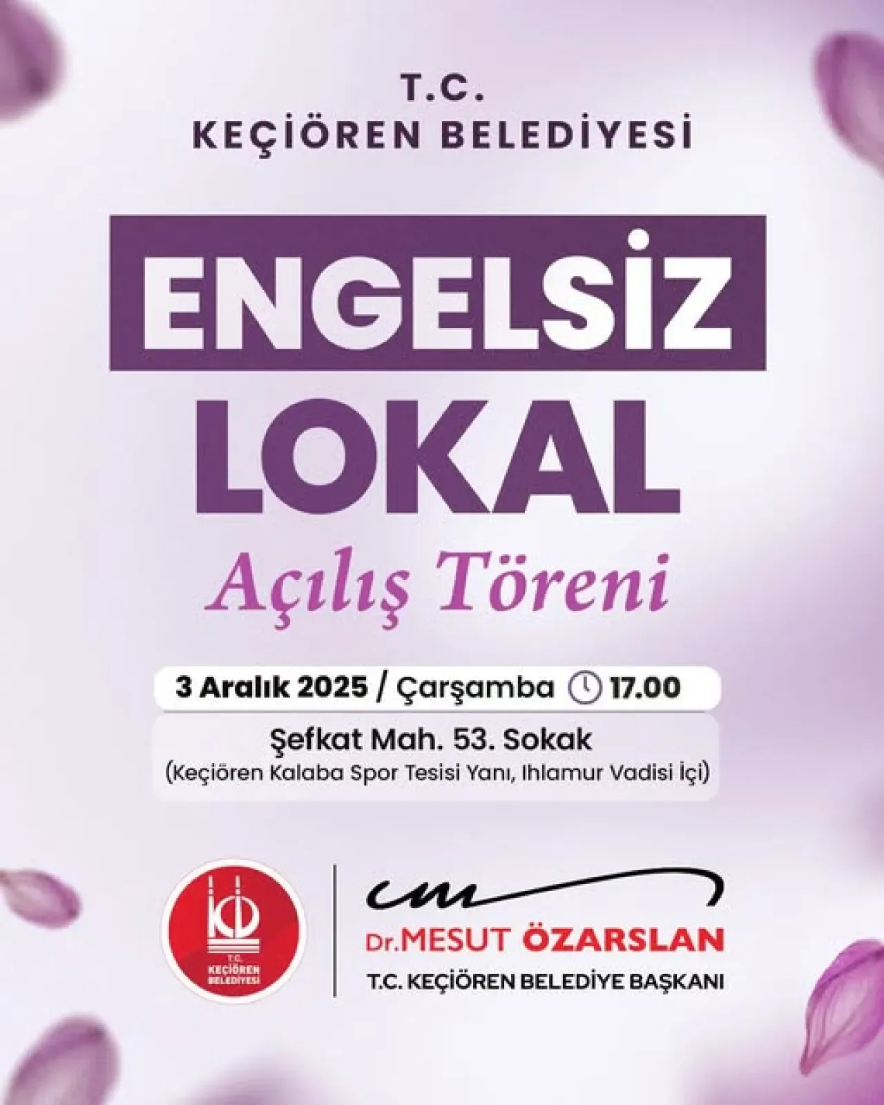 CHP'li Özarslan, Engelsiz Lokal'in Açılışını Duyurdu CHP'li Özarslan, Engelsiz Lokal'in Açılışını Duyurdu