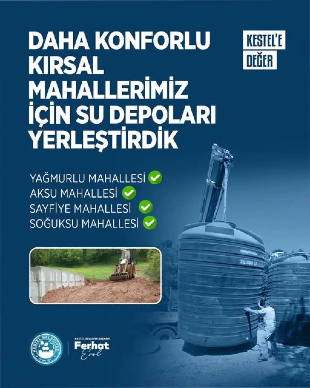Kestel Belediyesi, Kırsal Mahalleler İçin Yeni Su Depoları İnşa Ediyor Kestel Belediyesi, Kırsal Mahalleler İçin Yeni Su Depoları İnşa Ediyor
