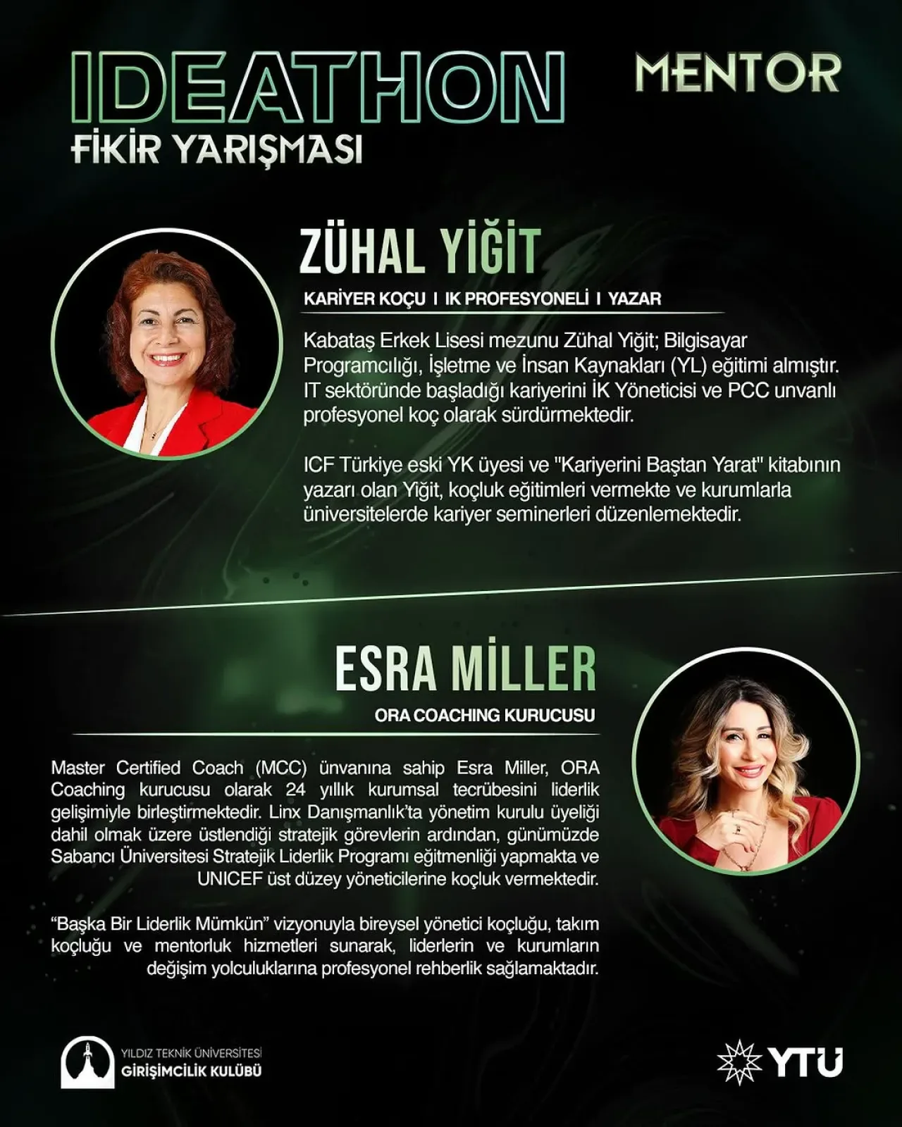 YTÜ Girişimcilik Kulübü Ideathon 25'in Mentorları Açıklandı YTÜ Girişimcilik Kulübü Ideathon 25'in Mentorları Açıklandı
