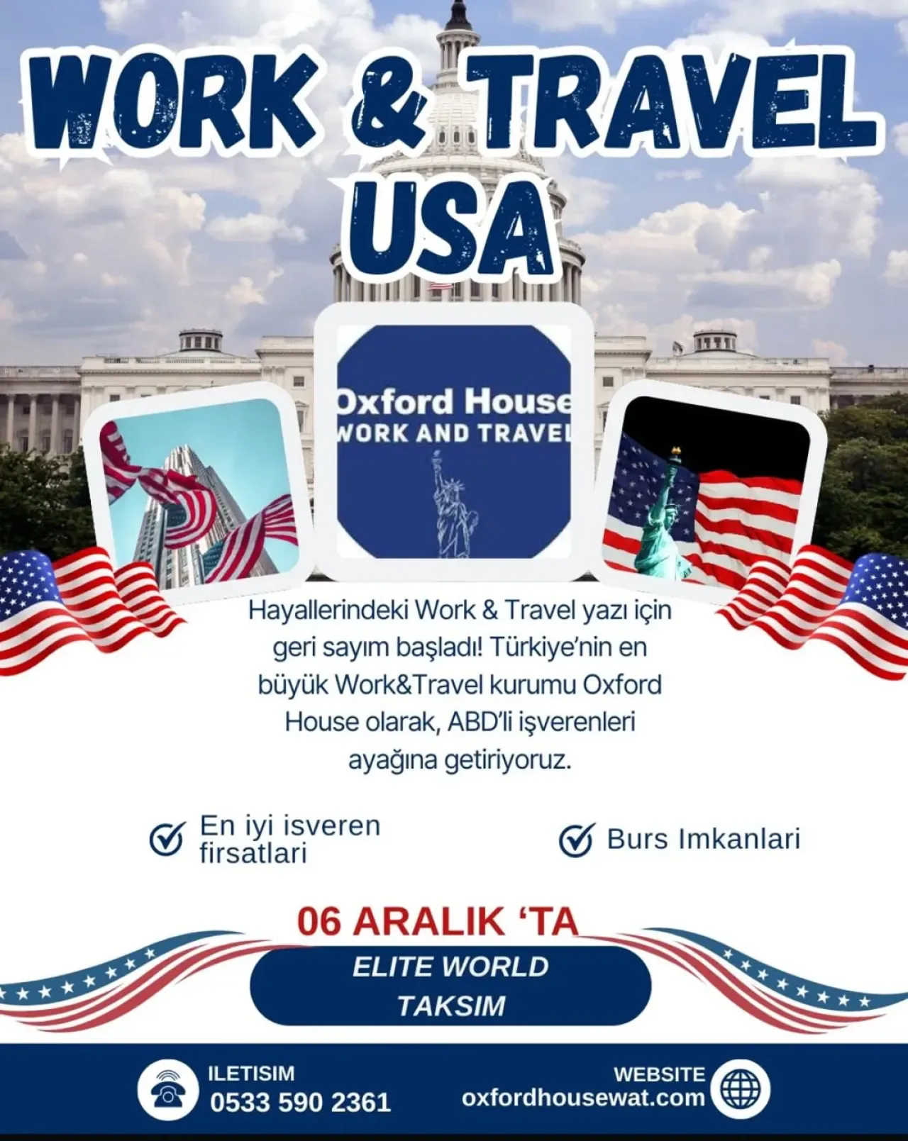 Oxford House, Taksim'de Dev Work and Travel İş Fuarı Düzenliyor Oxford House, Taksim'de Dev Work and Travel İş Fuarı Düzenliyor