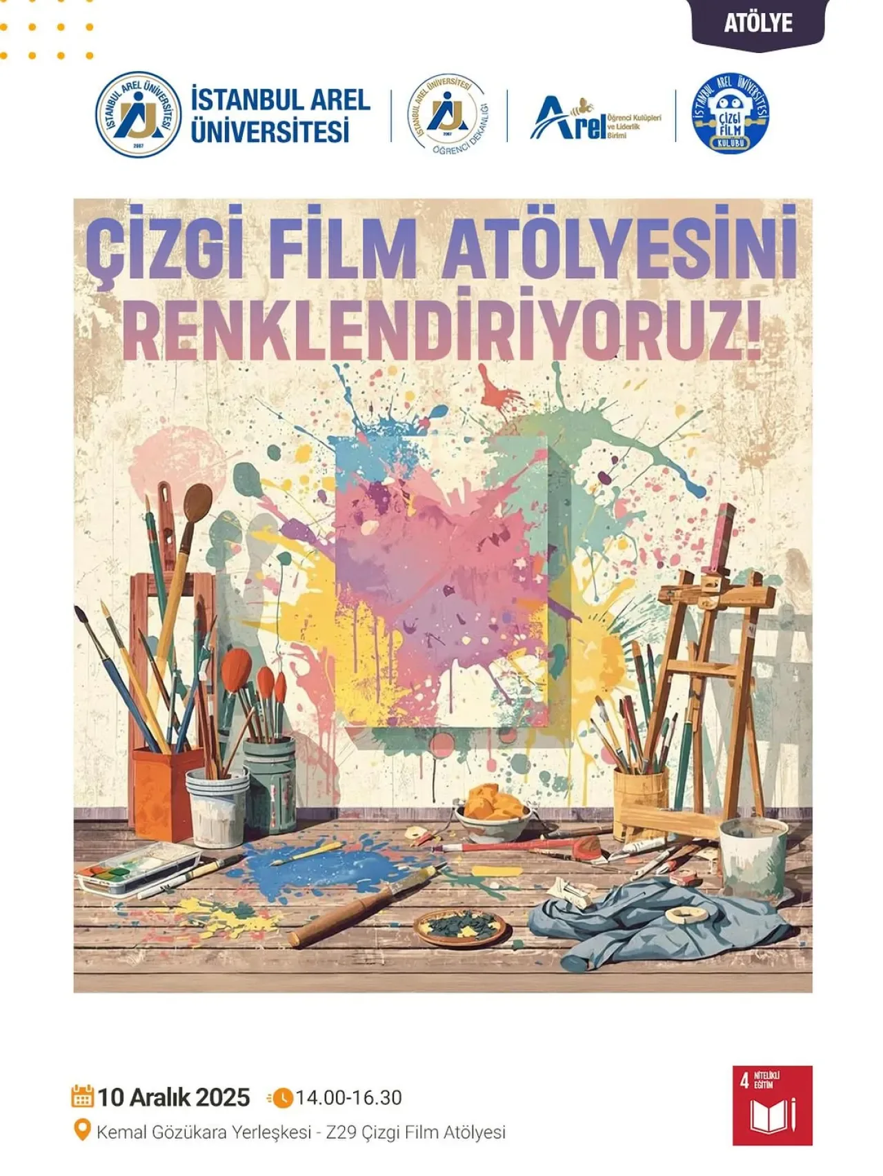 İstanbul Arel Üniversitesi'nde Öğrenciler İçin Çizgi Film Atölyesi Düzenleniyor İstanbul Arel Üniversitesi'nde Öğrenciler İçin Çizgi Film Atölyesi Düzenleniyor