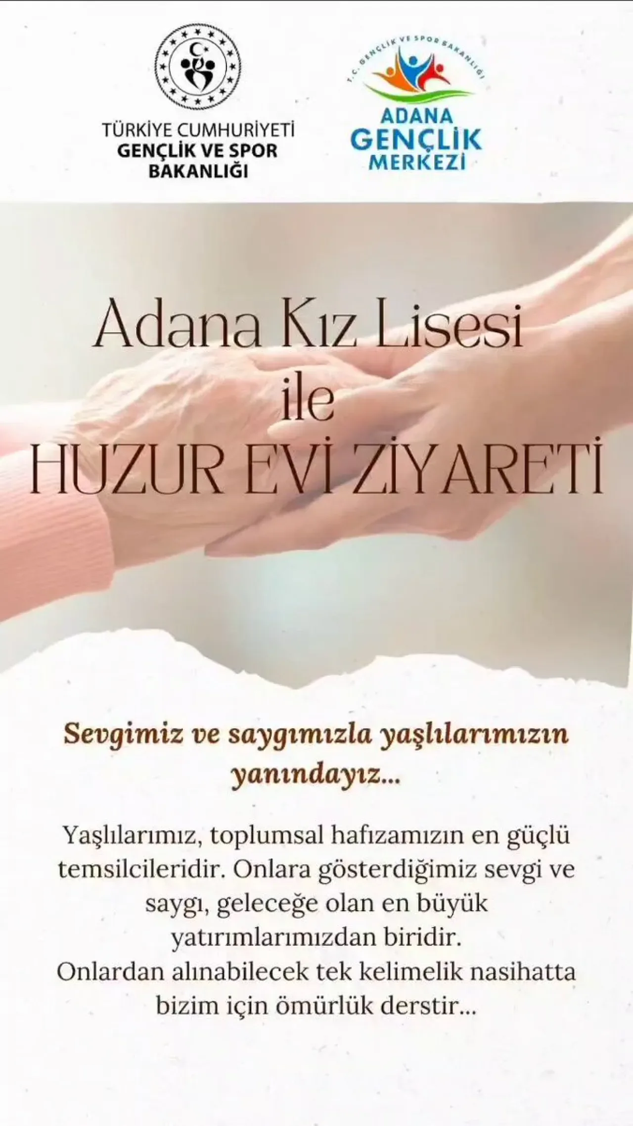 Adana Kız Lisesi Öğrencileri Huzurevinde Anlamlı Ziyaret Gerçekleştirdi Adana Kız Lisesi Öğrencileri Huzurevinde Anlamlı Ziyaret Gerçekleştirdi